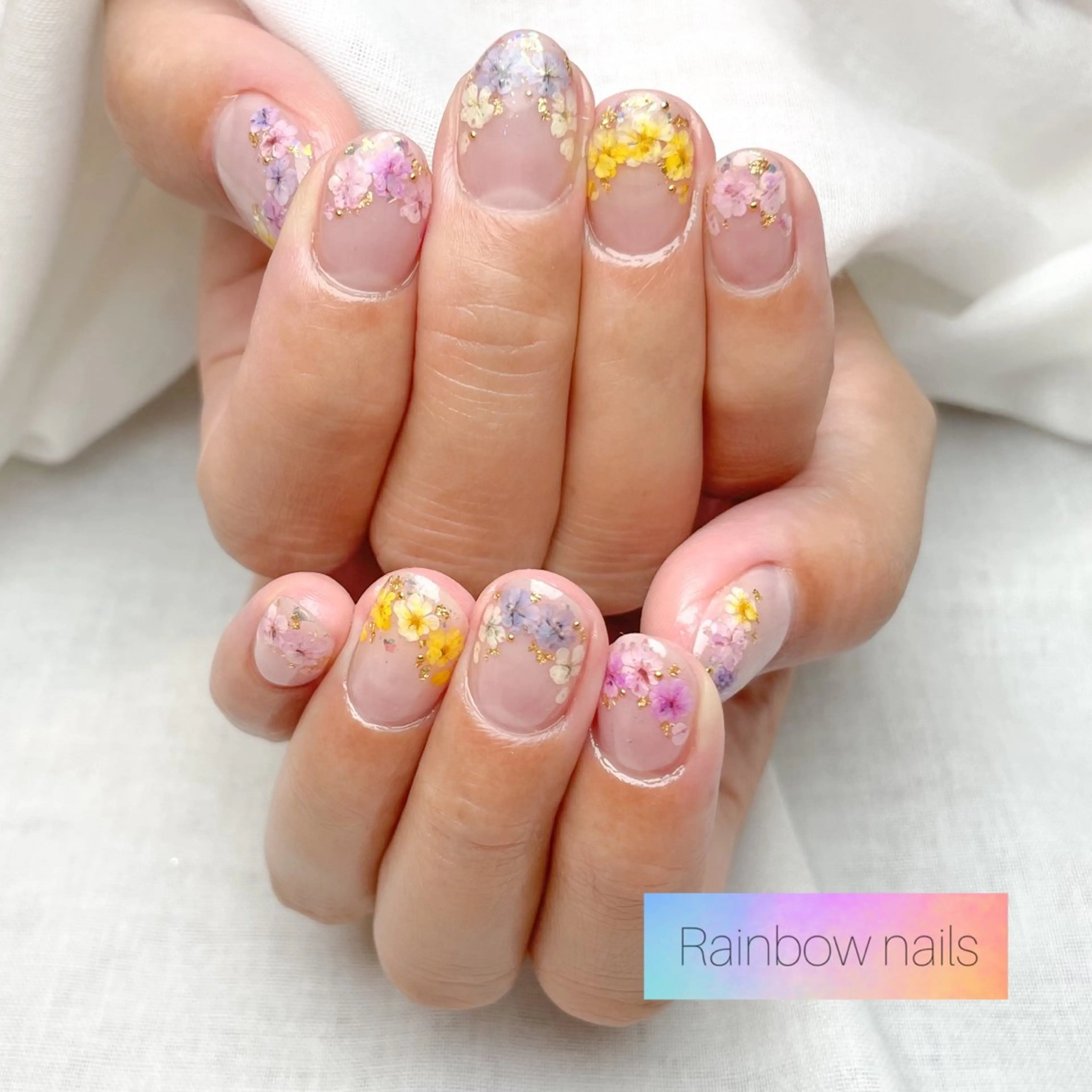 ネイル Rainbow nailsくろちゃんのネイルデザイン