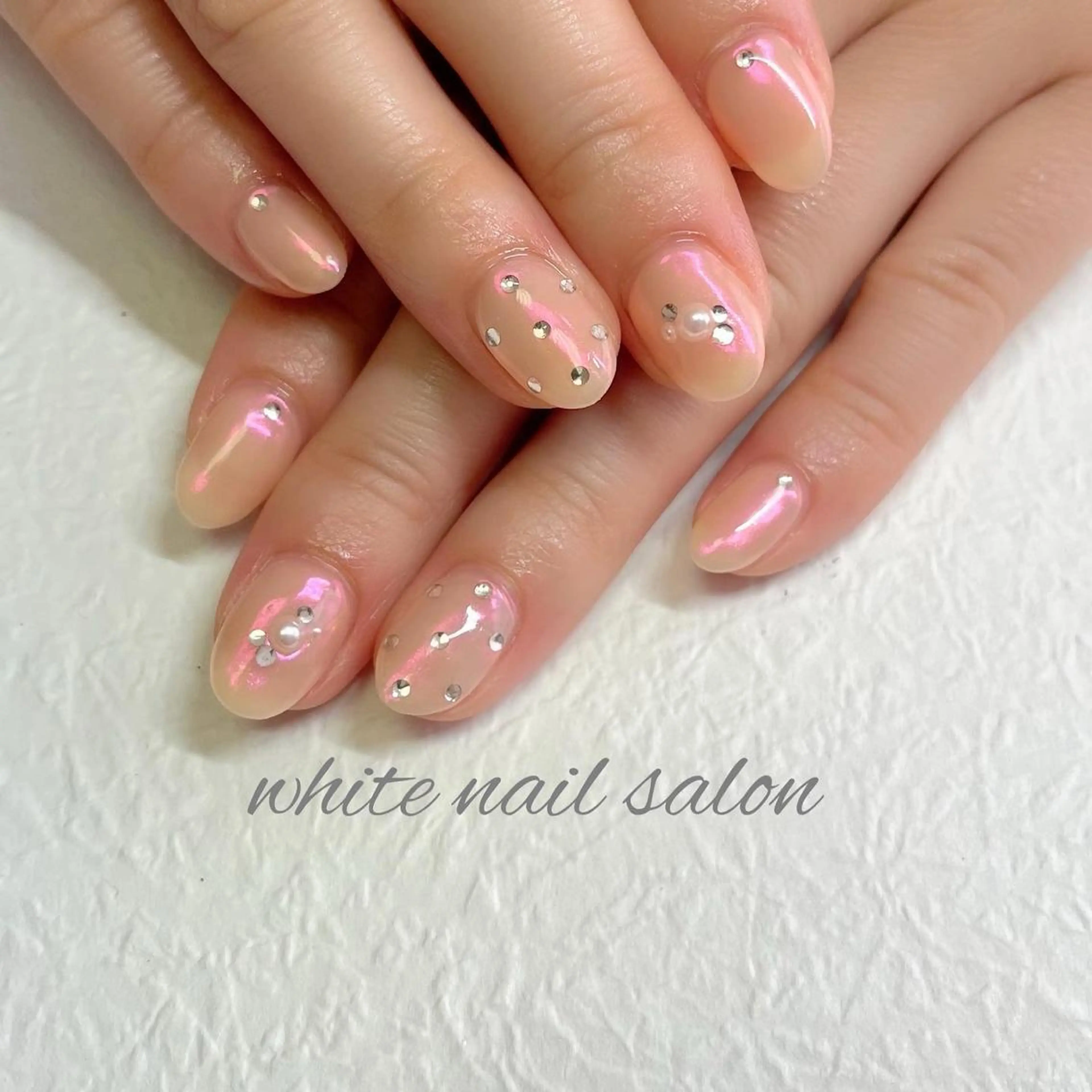 ネイル フットネイル ジェルネイル ハードジェル ラメ(グリッター) 持ち込み ハンドネイル white nail salonのネイルデザイン