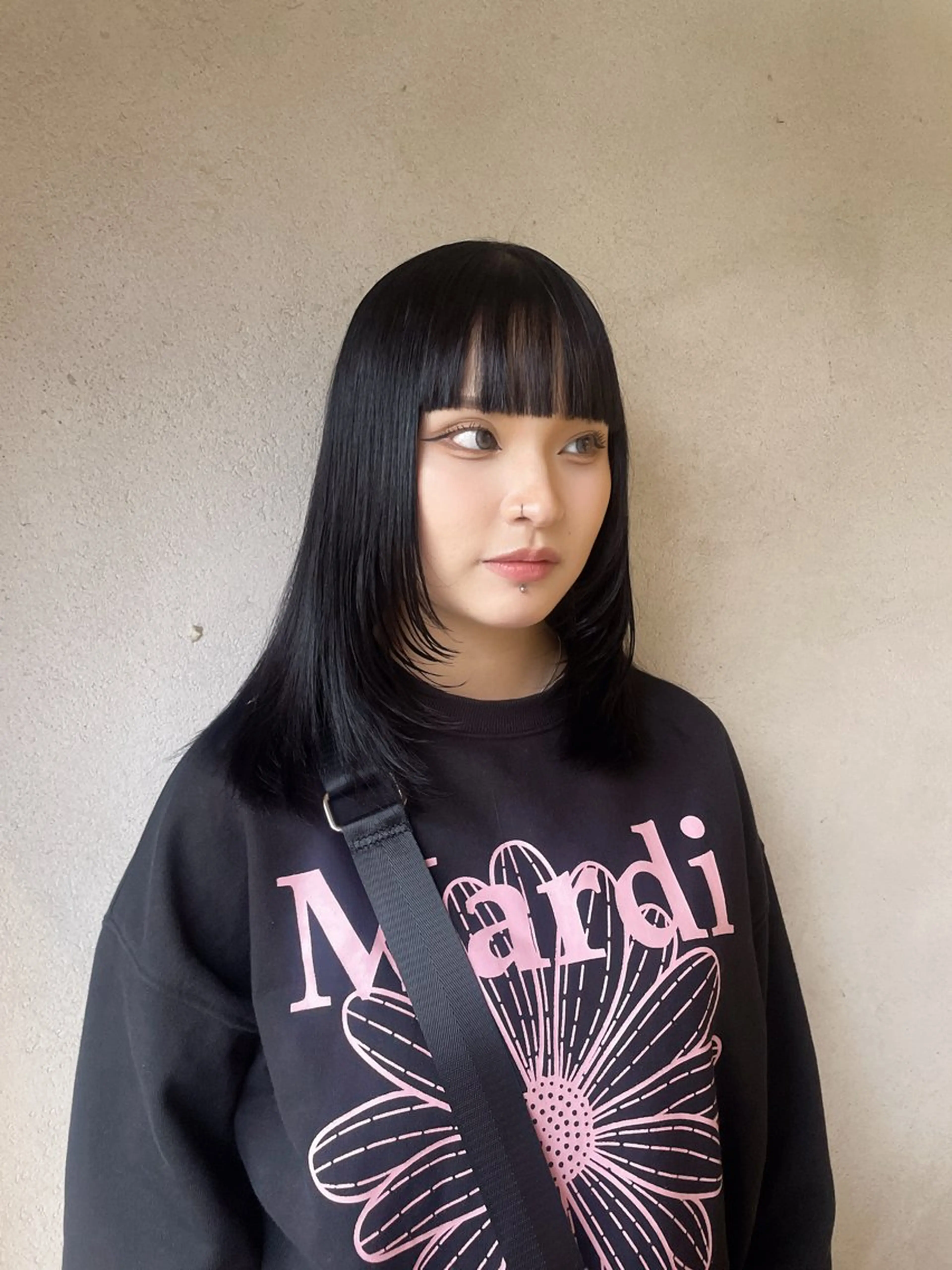 セミロング レイヤーカット 縮毛矯正 カット ヘアカラー 🫧ボブ/ツヤ髪/美 髪矯正／菜結のヘアスタイル