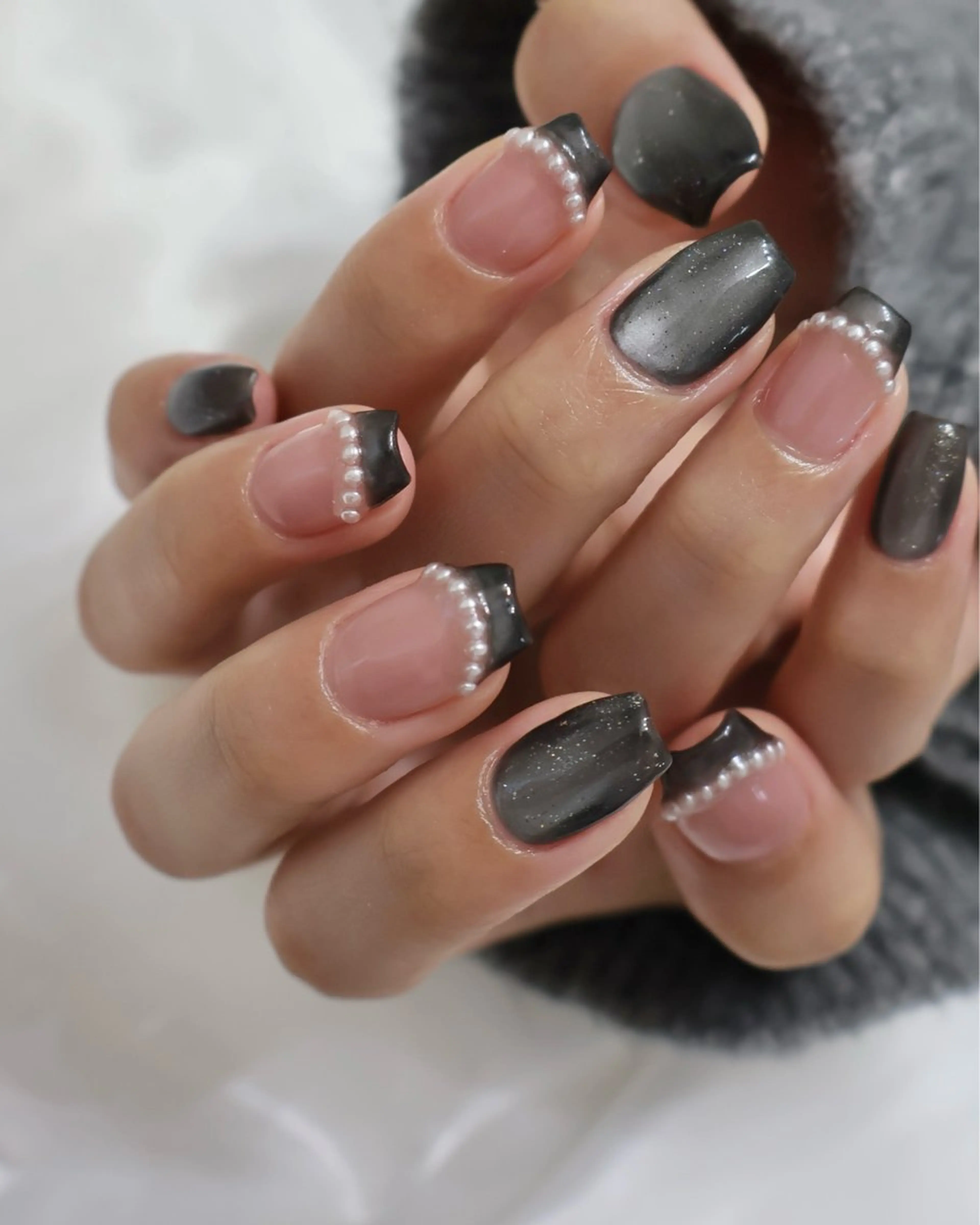 ネイル フレンチネイル マグネットネイル beauty salonM&Iのネイルデザイン