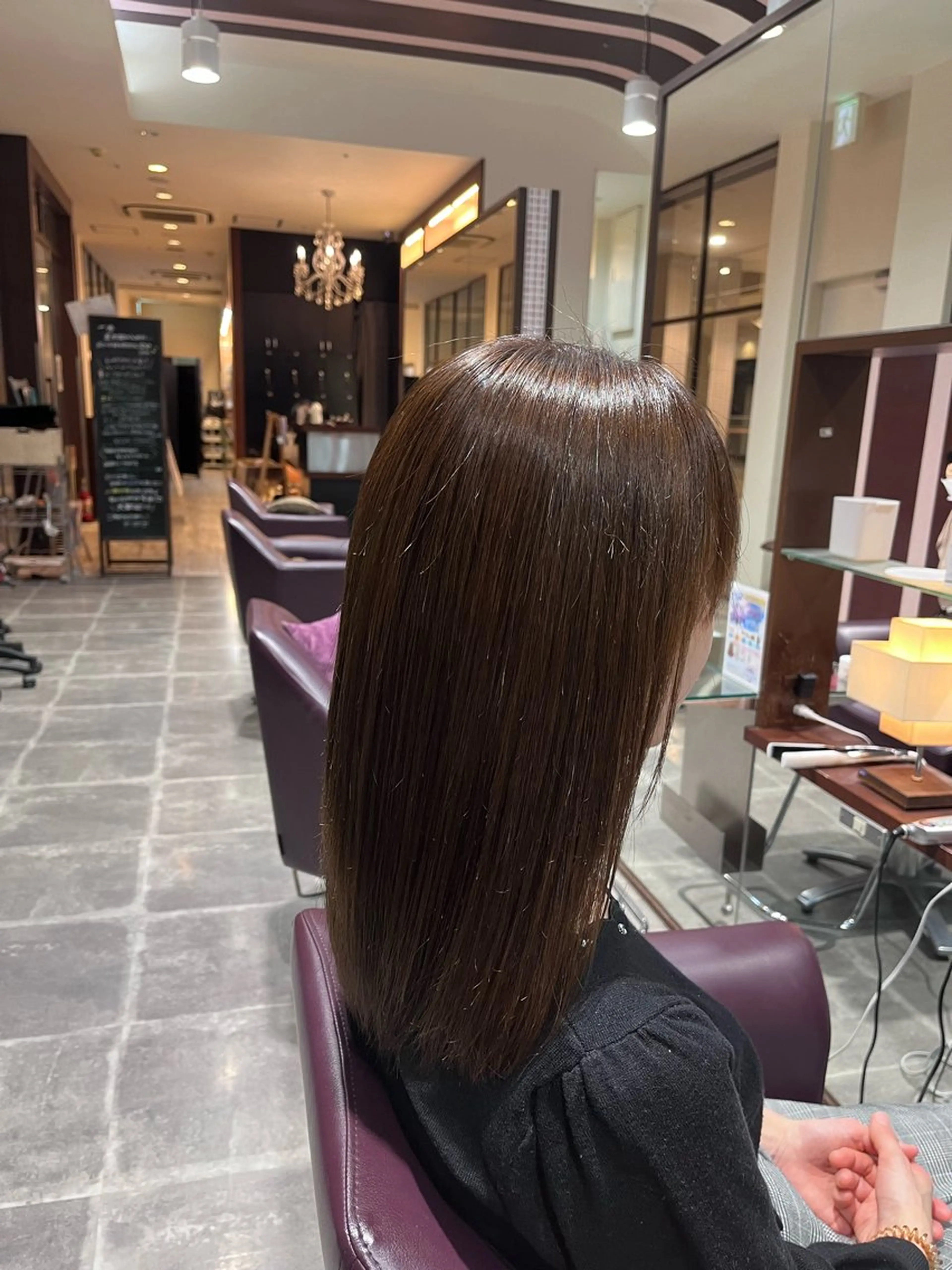 ミディアム 縮毛矯正 髪質改善 田中大貴のヘアスタイル