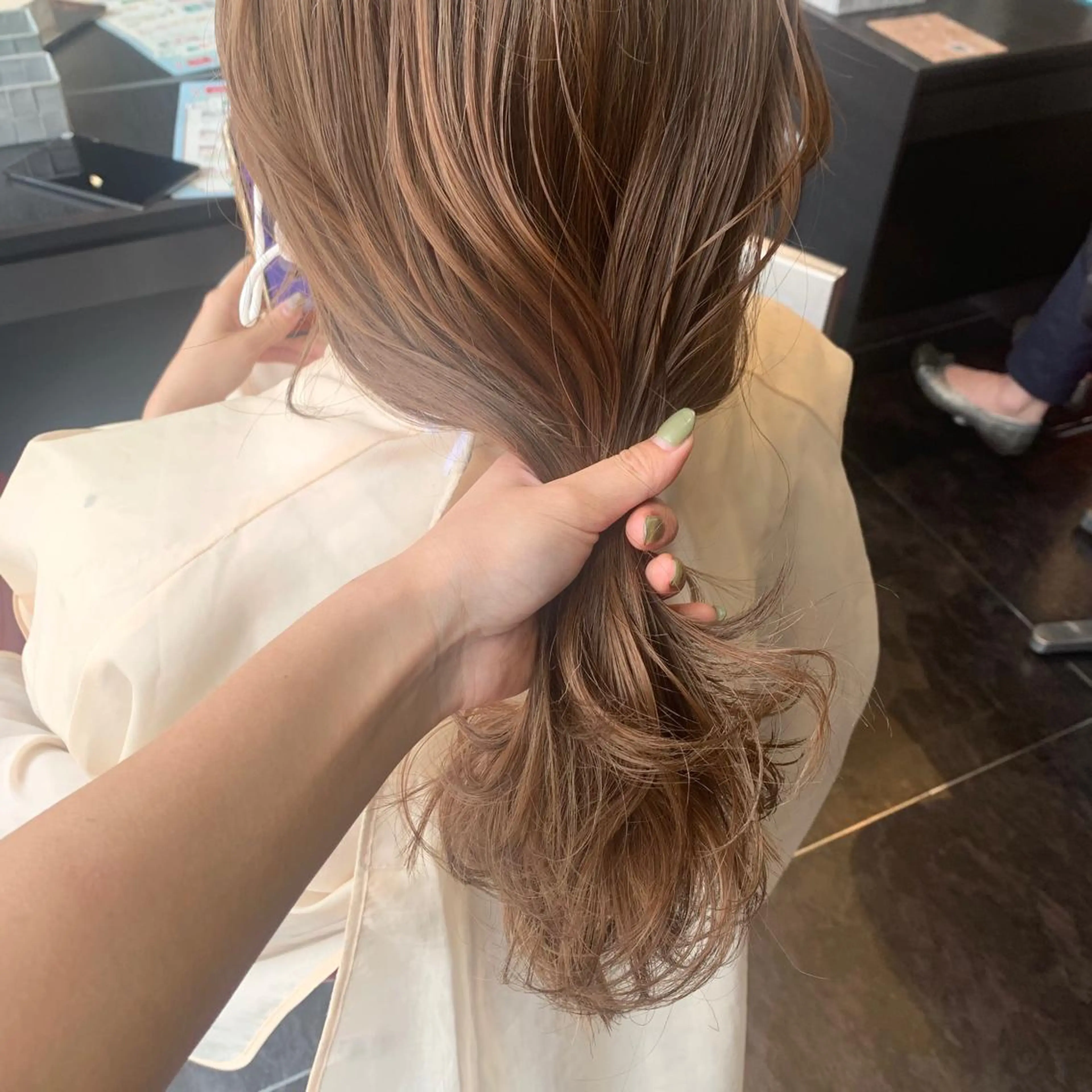 セミロング カラー 𖧷 ⁺. 大人ヘア Yui 𓂃𓈒𓏸のヘアスタイル