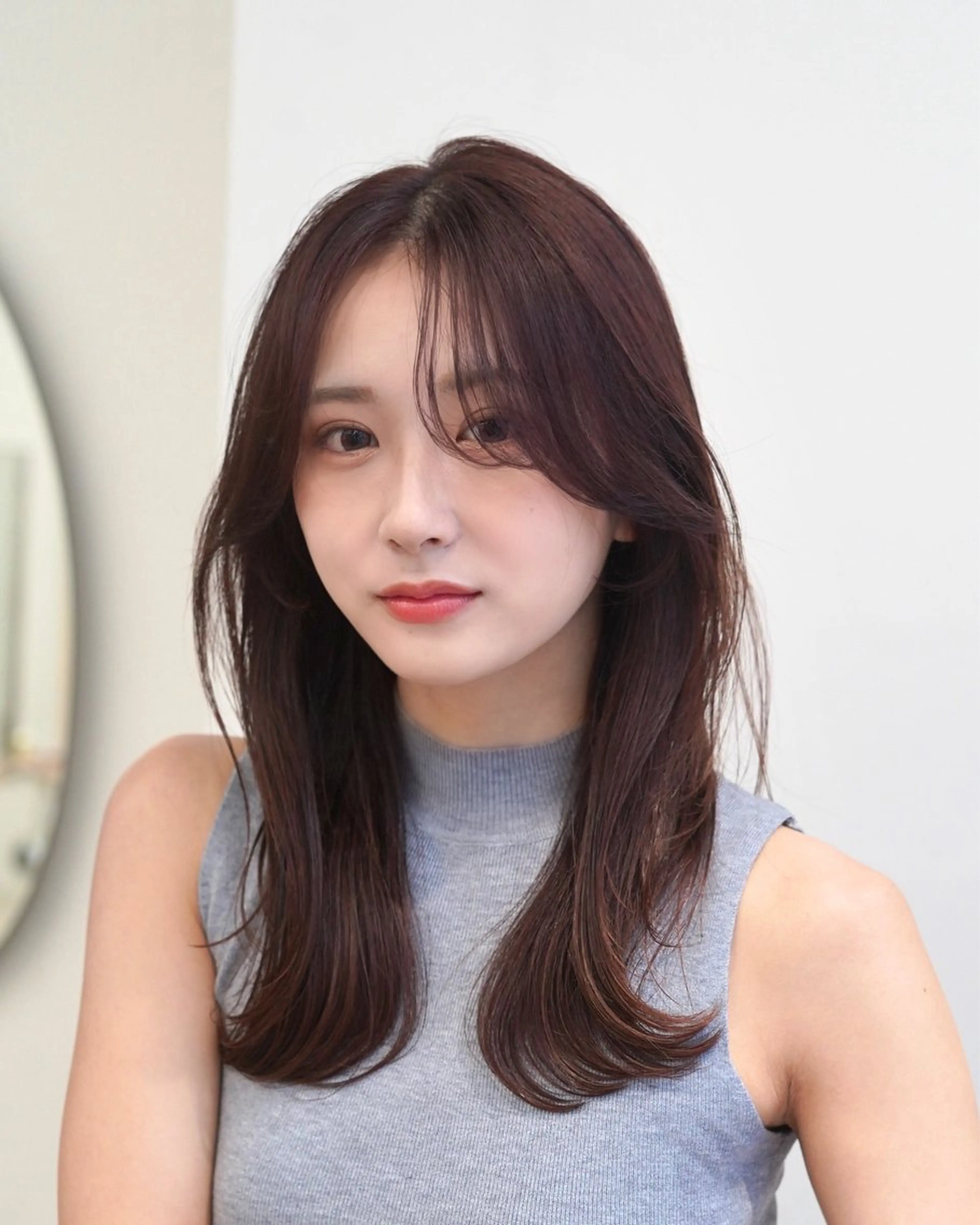 セミロング カラー ren ボブロブ/ミディアムのヘアスタイル