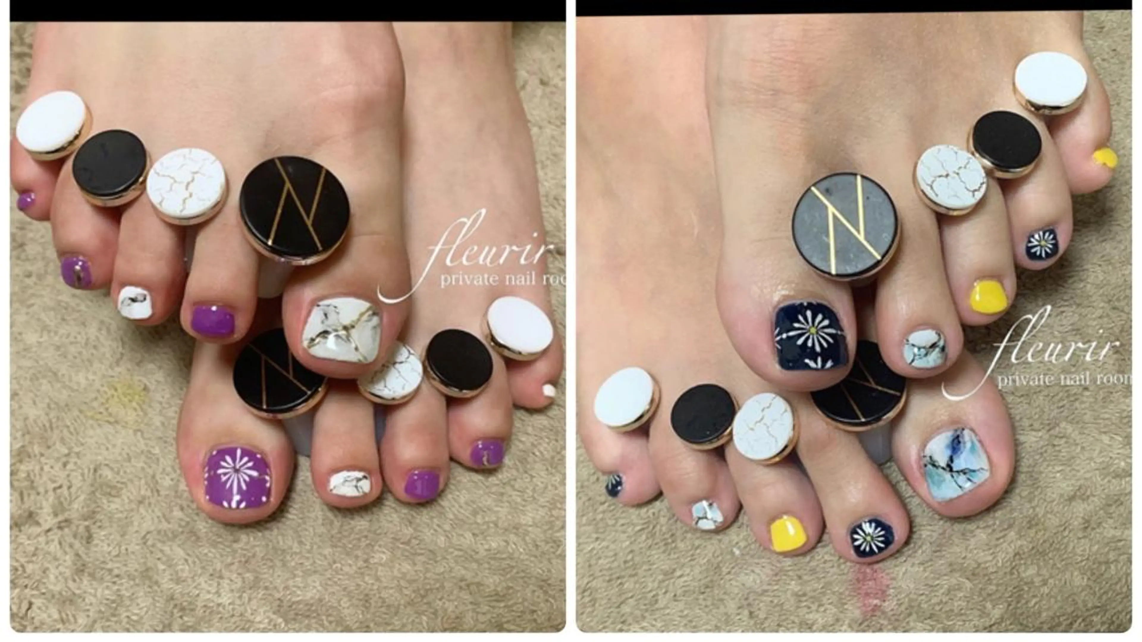 ネイル アートネイル ブラウン 長さ出し フットネイル ラメ(グリッター) フルリール 【プライベートサロンのネイルデザイン