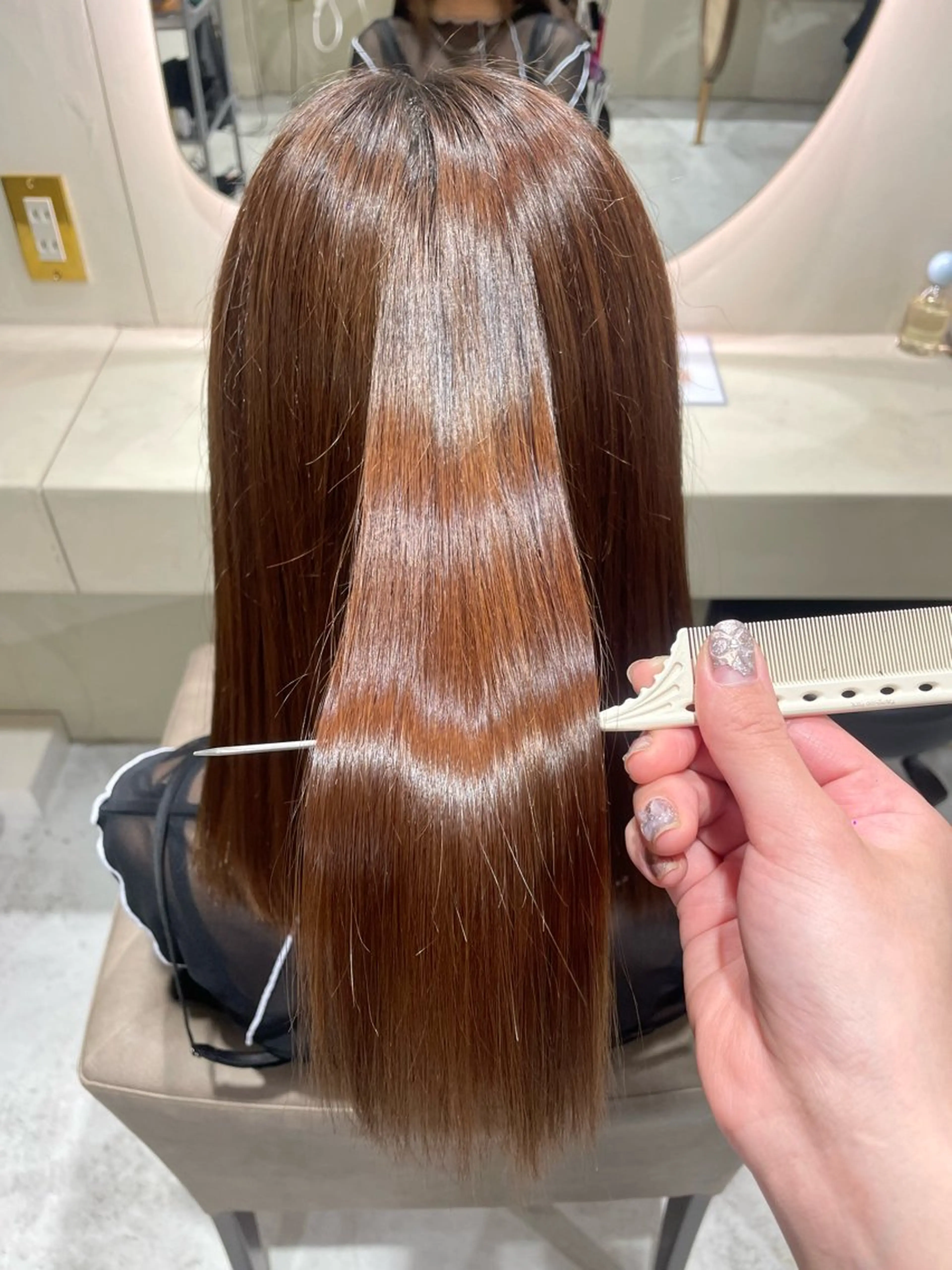 セミロング セミロングパーマ 髪質改善 トリートメント カラーモデル募集中 Rei🐈‍⬛/大宮のヘアスタイル