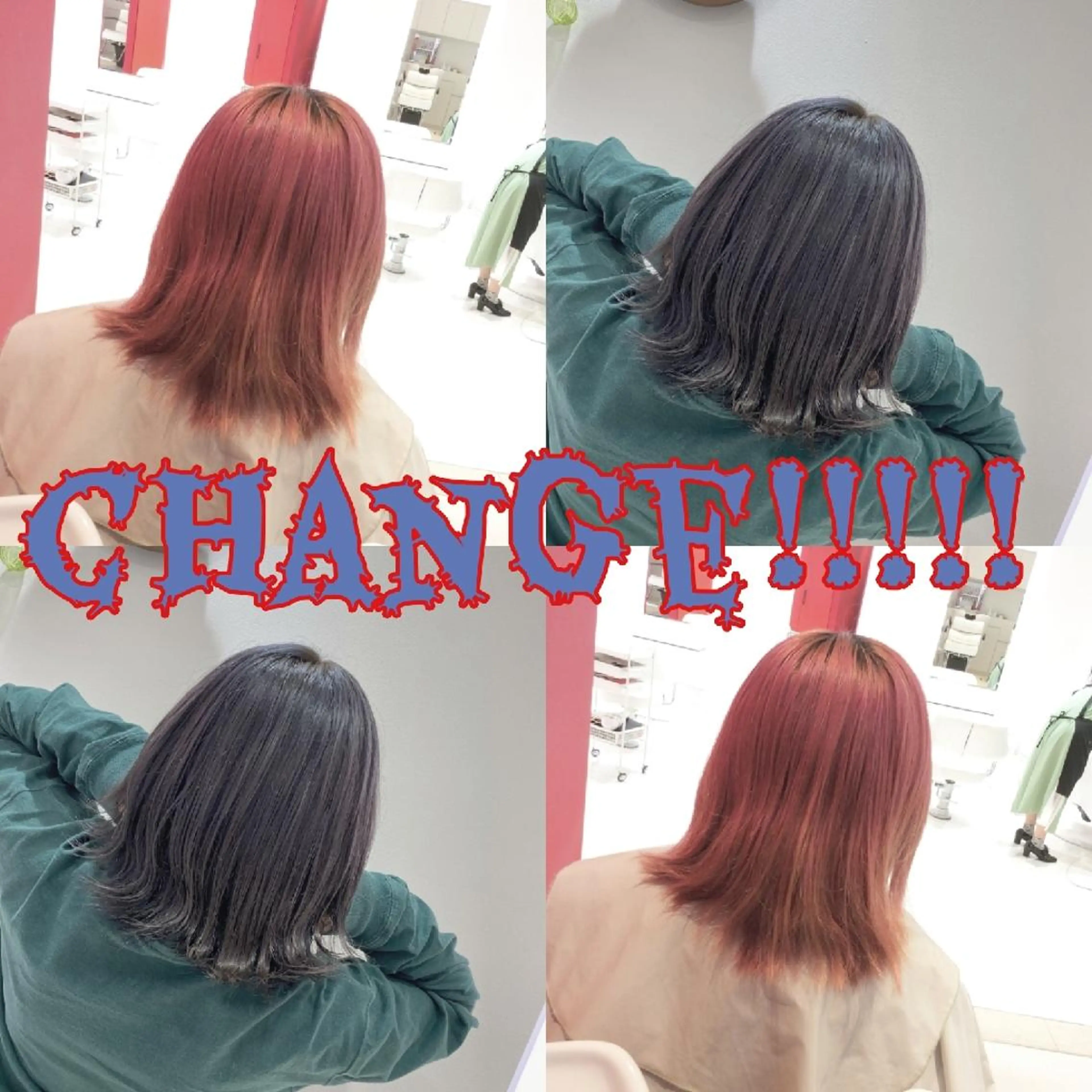 ミディアム カラー ピンクカラー 大場 友稀のヘアスタイル