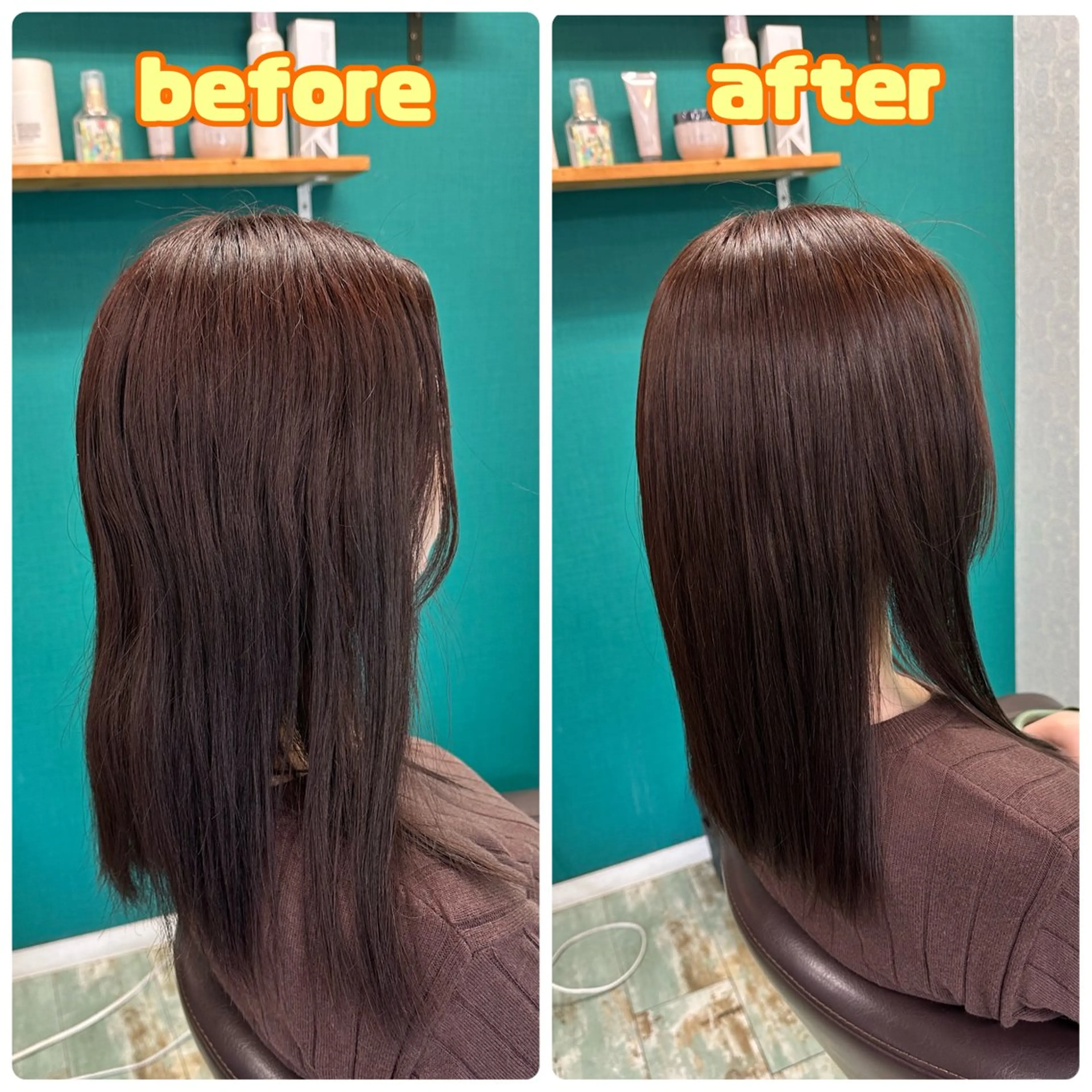 ロング 縮毛矯正 Fun hair make所属・三原 友美のヘアスタイル