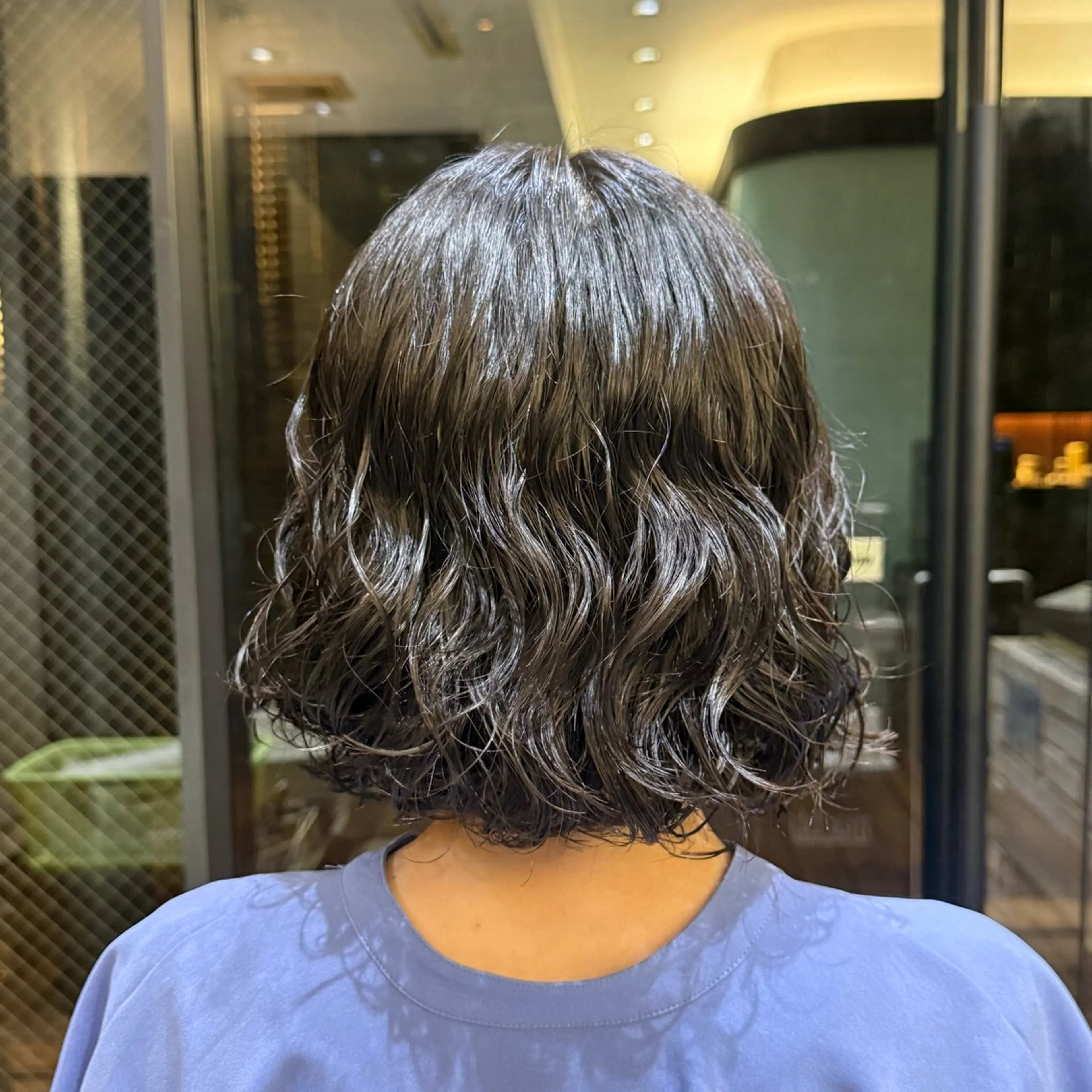 ショート パーマ くせ毛 韓国風ヘア レイヤーカット デジタルパーマ ニュアンスパーマ パーマ 韓国風パーマ🌿コテ 巻き風パーマ/るいのヘアスタイル