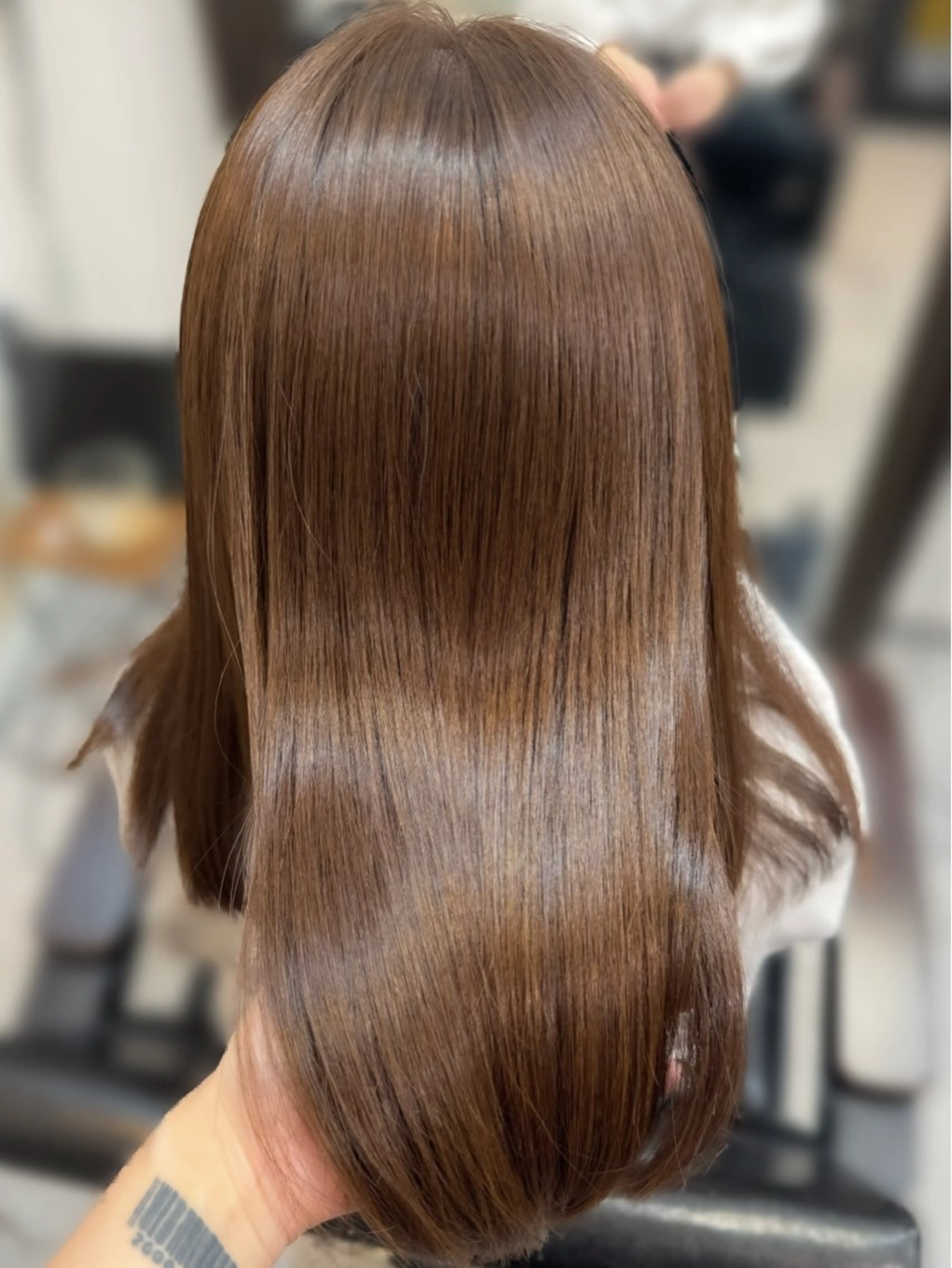 ロング カラー カット ヘアカラー トリートメント たぴ。ぱつっとボブ/ つや髪🍒髪質改善のヘアスタイル