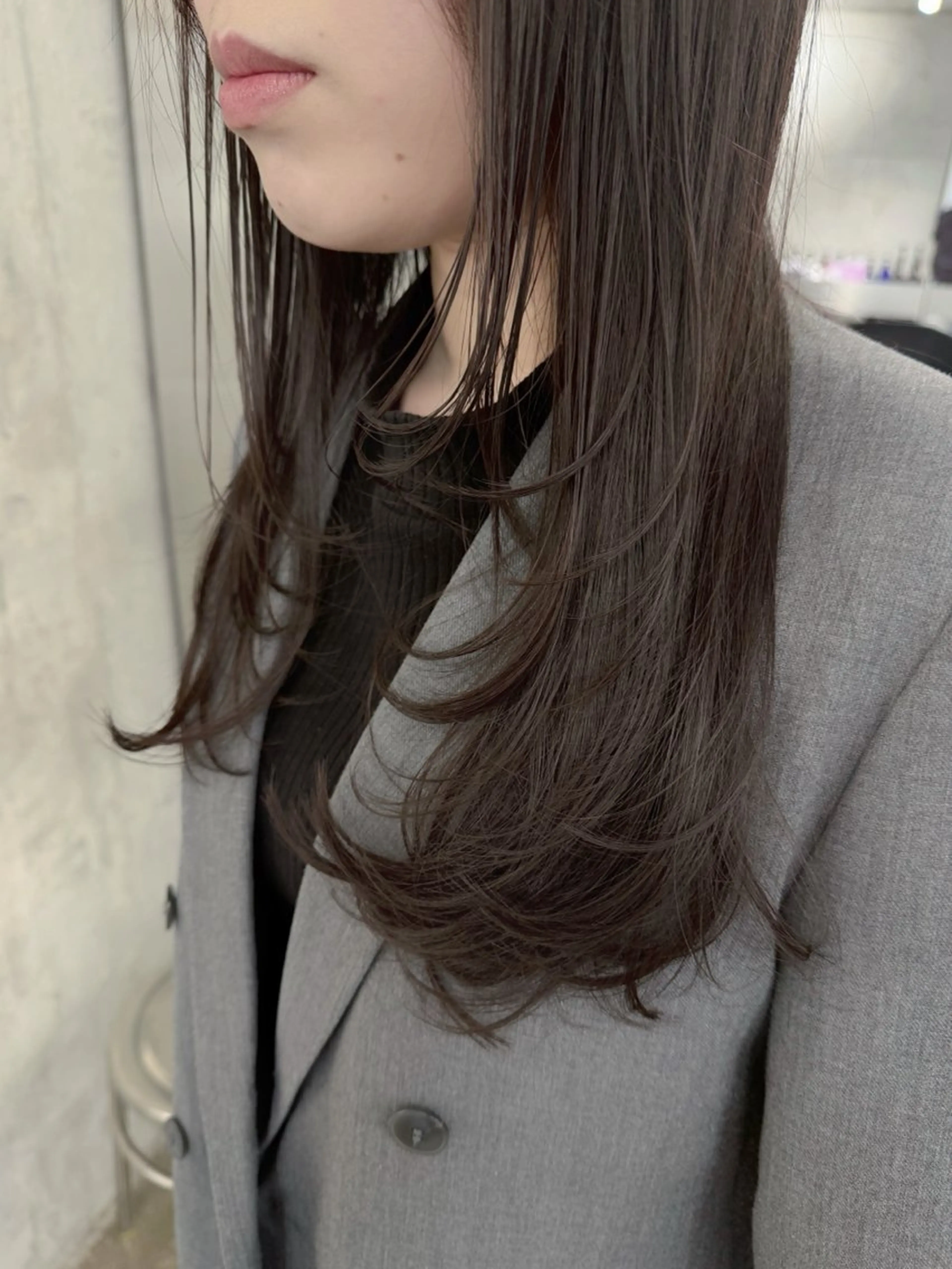 ロング トリートメント 高橋大樹/グレージュ 透明感/髪質改善のヘアスタイル