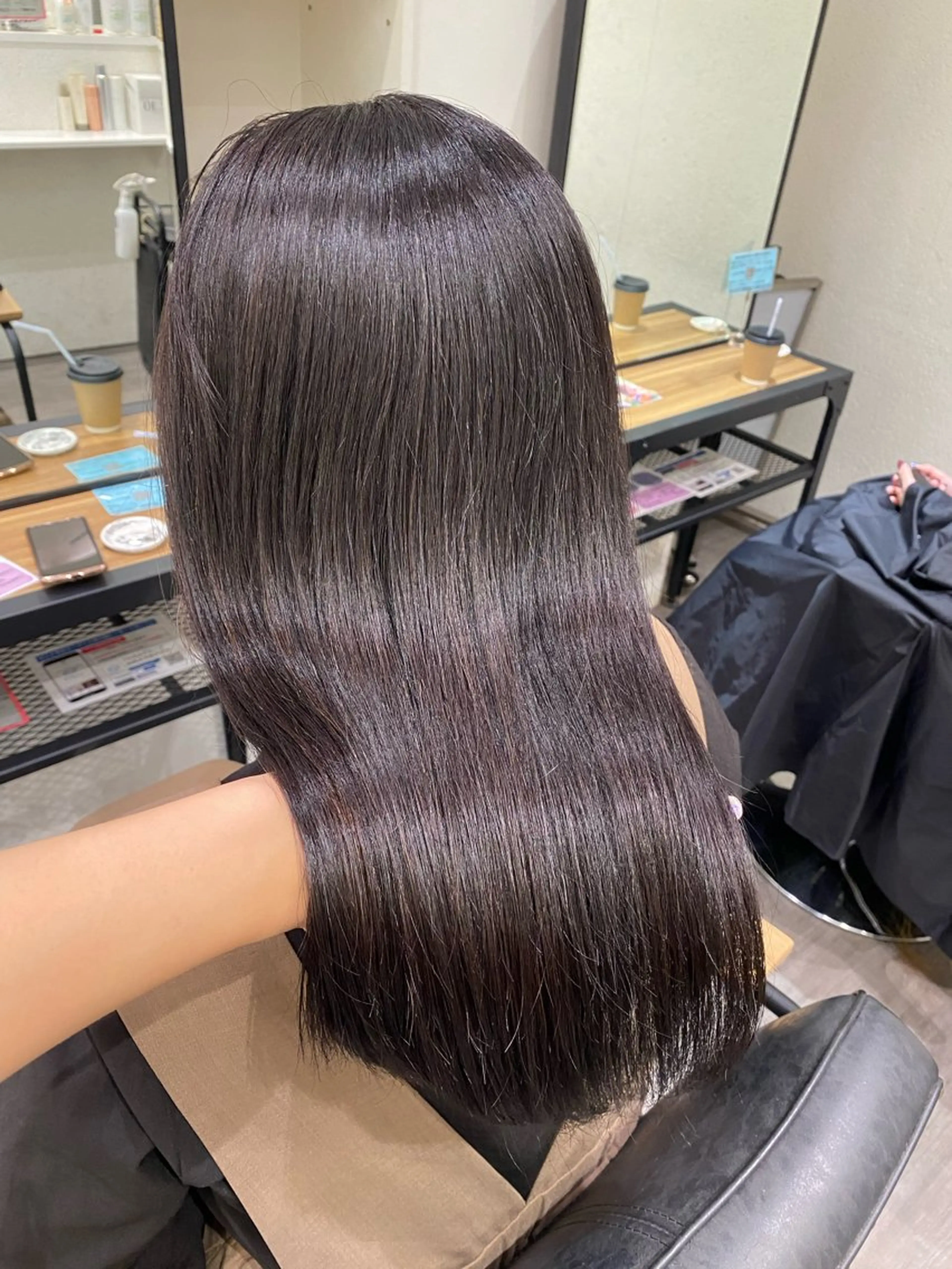 ロング カラー グレージュ ラベンダーカラー ラベンダーグレージュ ラベンダーグレー cocotte🫧 絹村 琴美のヘアスタイル