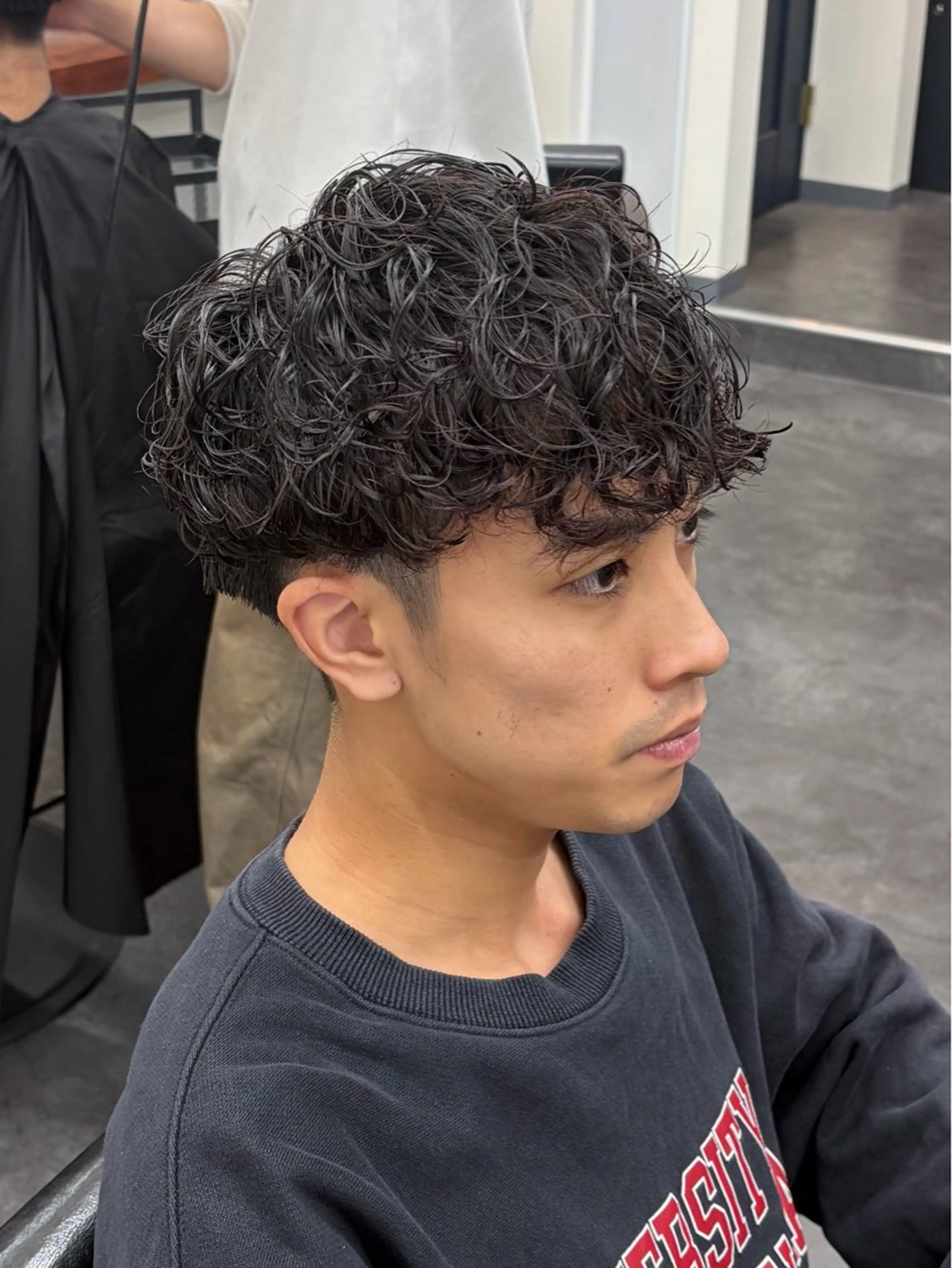 パーマ メンズ スペインカール カット パーマ 柏メンズカットパーマ NO.1タイチのヘアスタイル