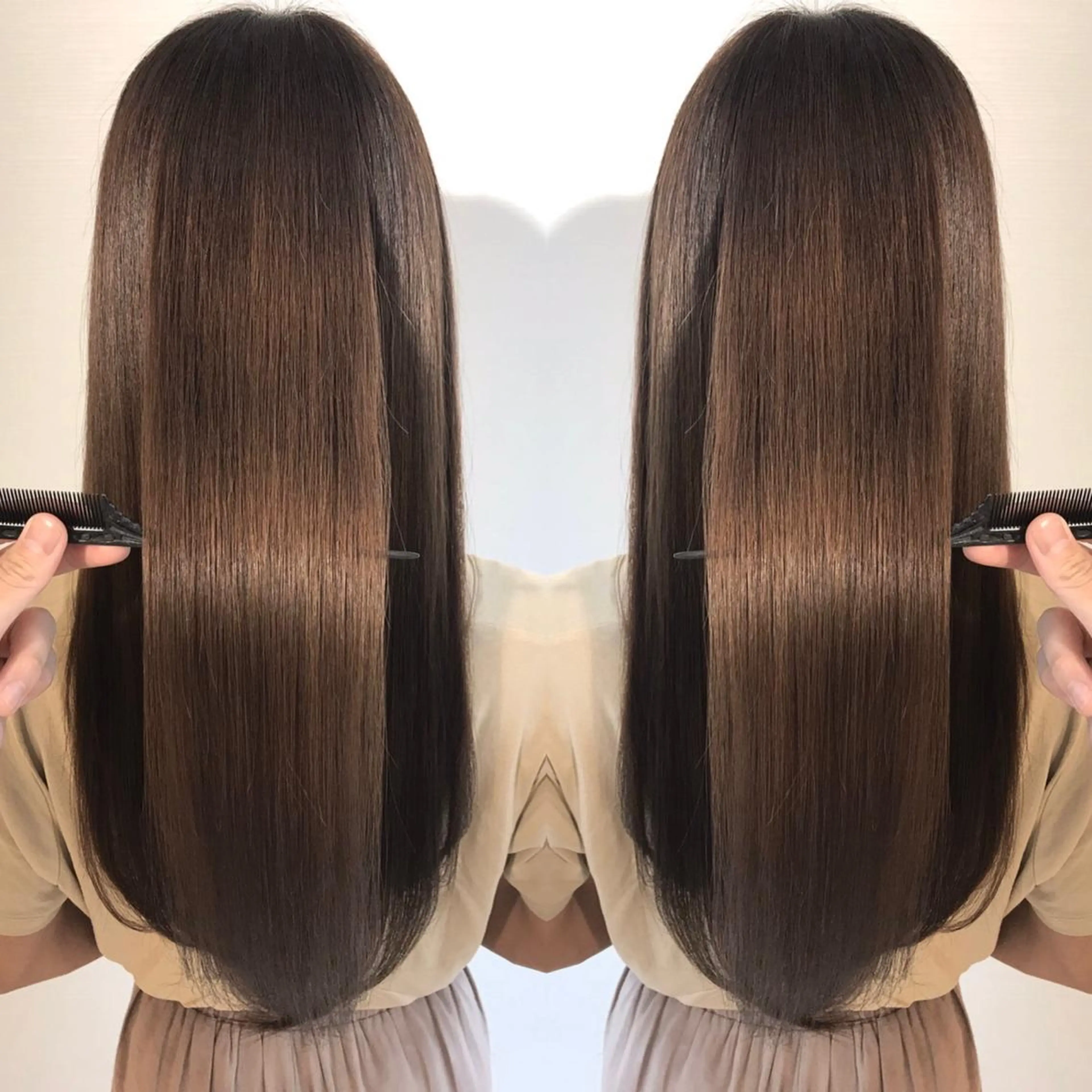 💘【縮毛矯正(ストレートパーマ)】&ケアカラー&3stepトリートメント💘(パーマ落としも可)の写真