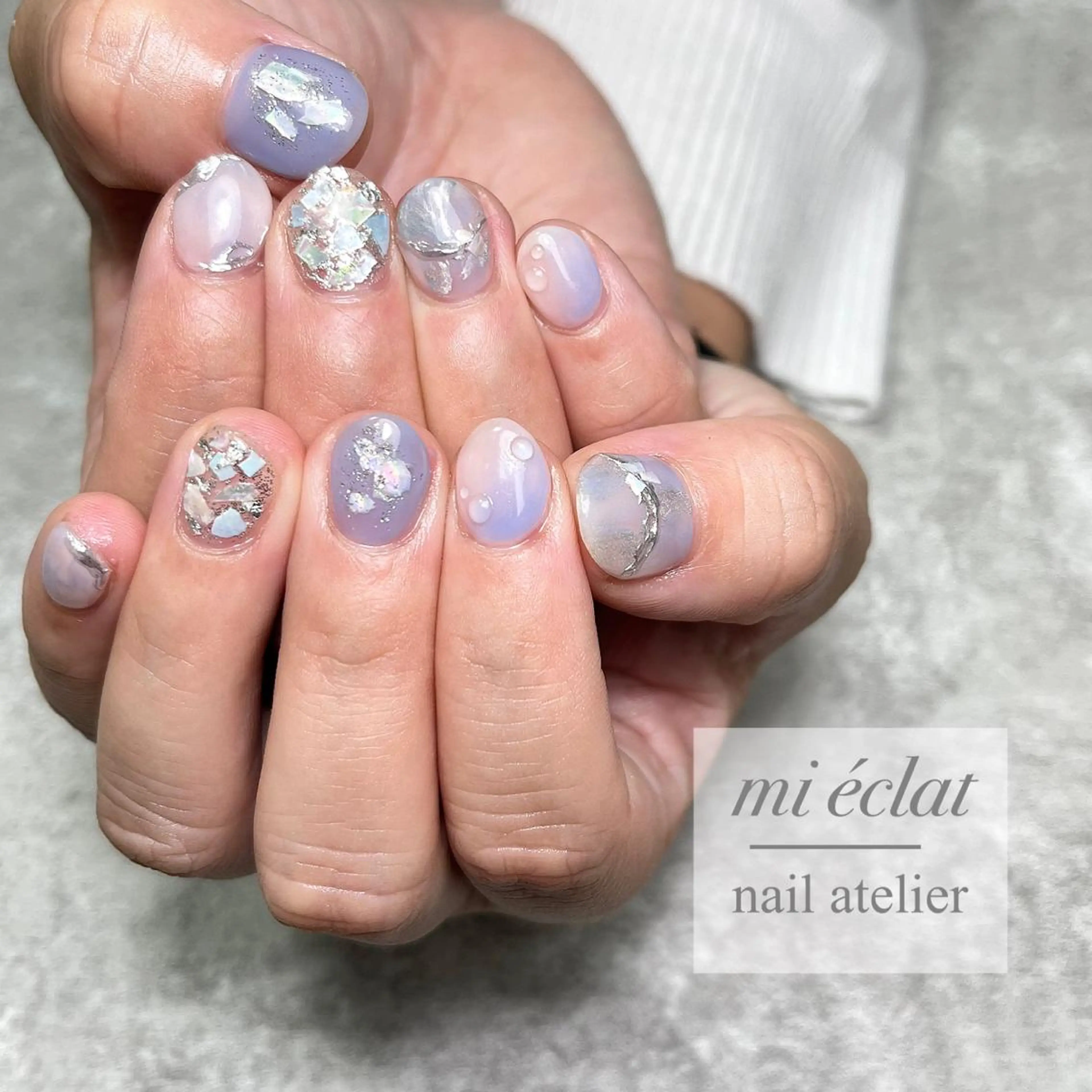 ネイル アートネイル ブラウン チークネイル フットネイル ジェルネイル mi éclat ミ　エクラのネイルデザイン