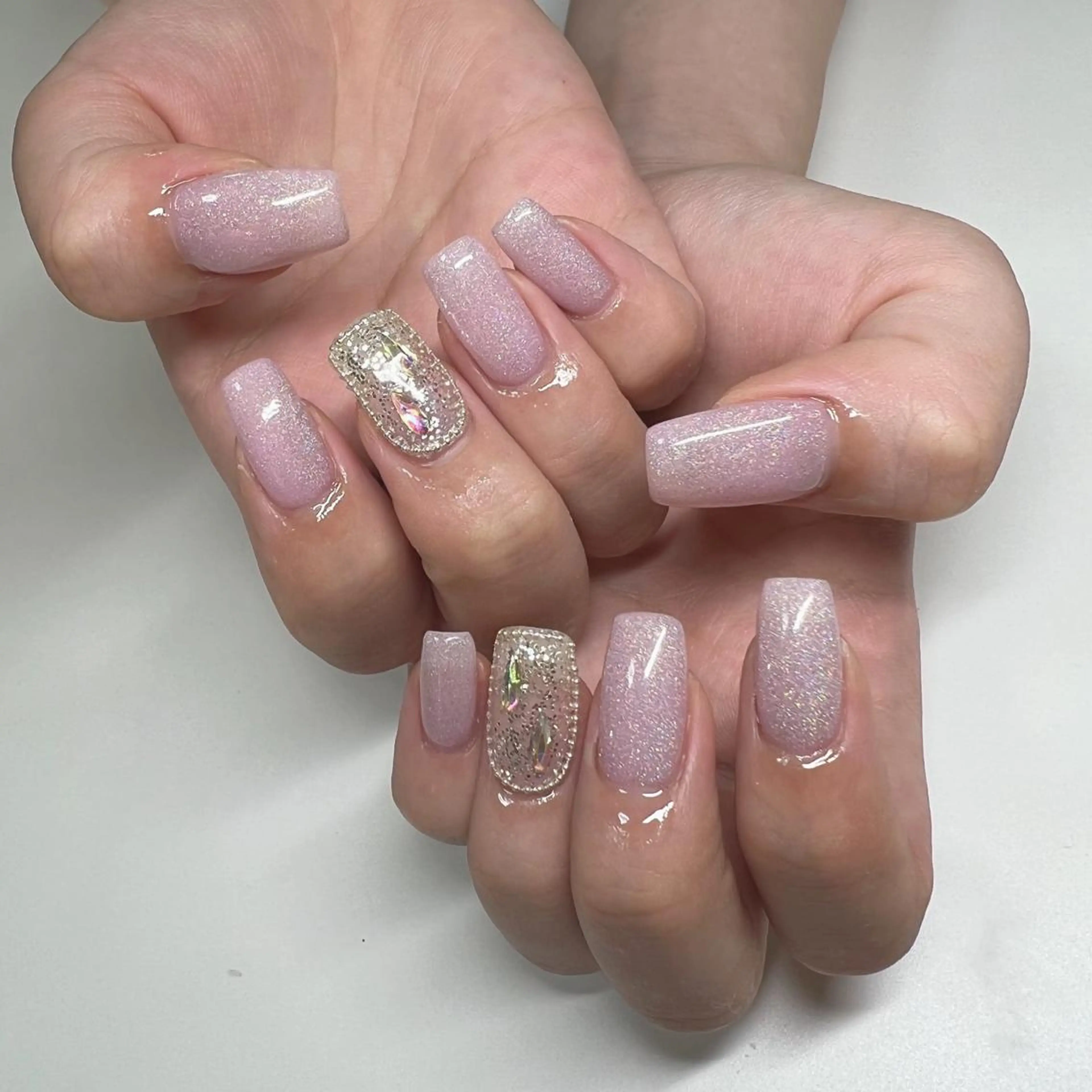 ネイル ラメ(グリッター) ハンドネイル 川端 京香のネイルデザイン