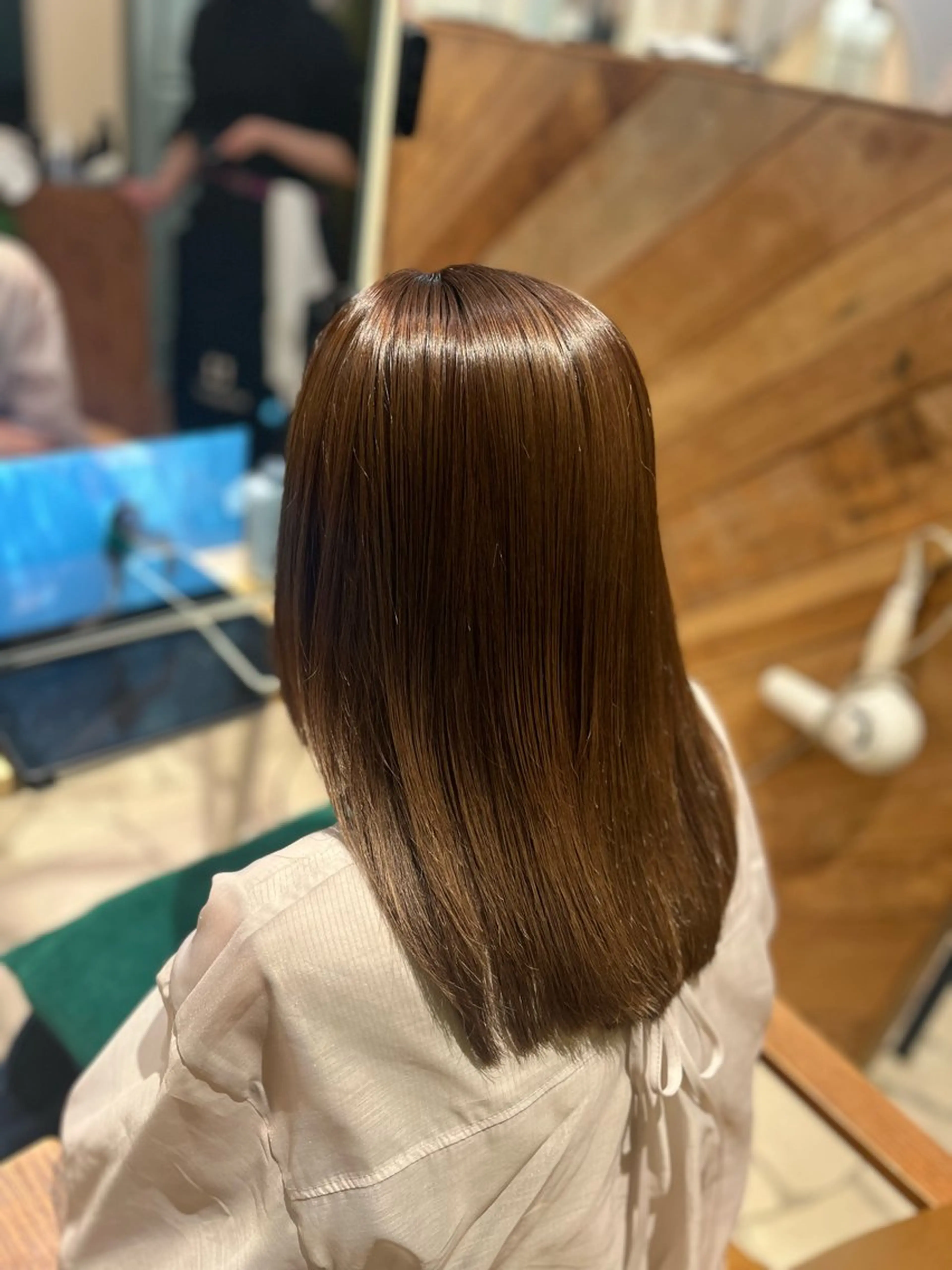 セミロング カラー ブリーチ トリートメント カット ヘアカラー トリートメント 🧡艶髪・ゆるふわ style💛ミユのヘアスタイル