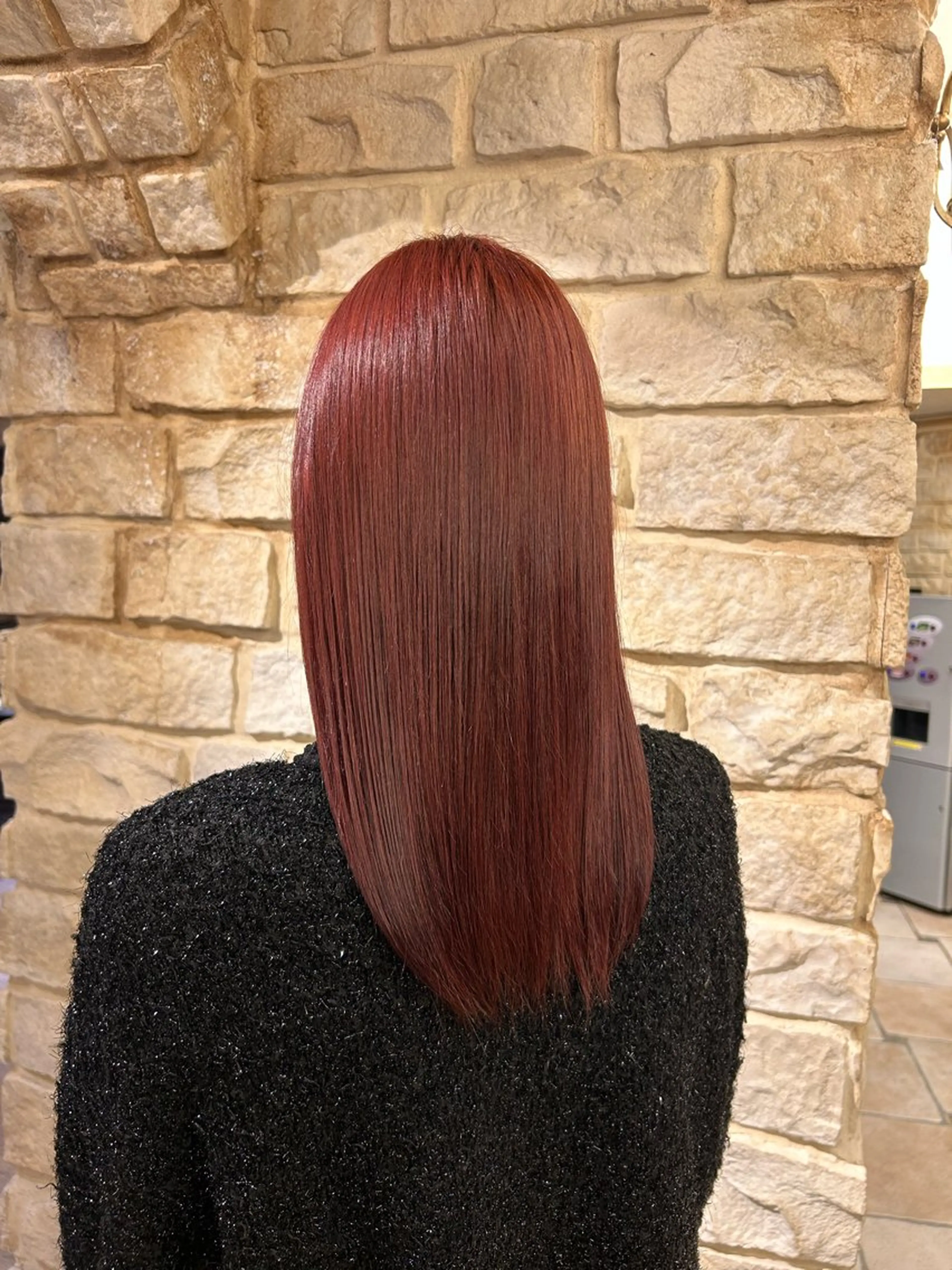 カラー ブリーチ ピンクカラー レッドカラー 玉寄 きらのヘアスタイル