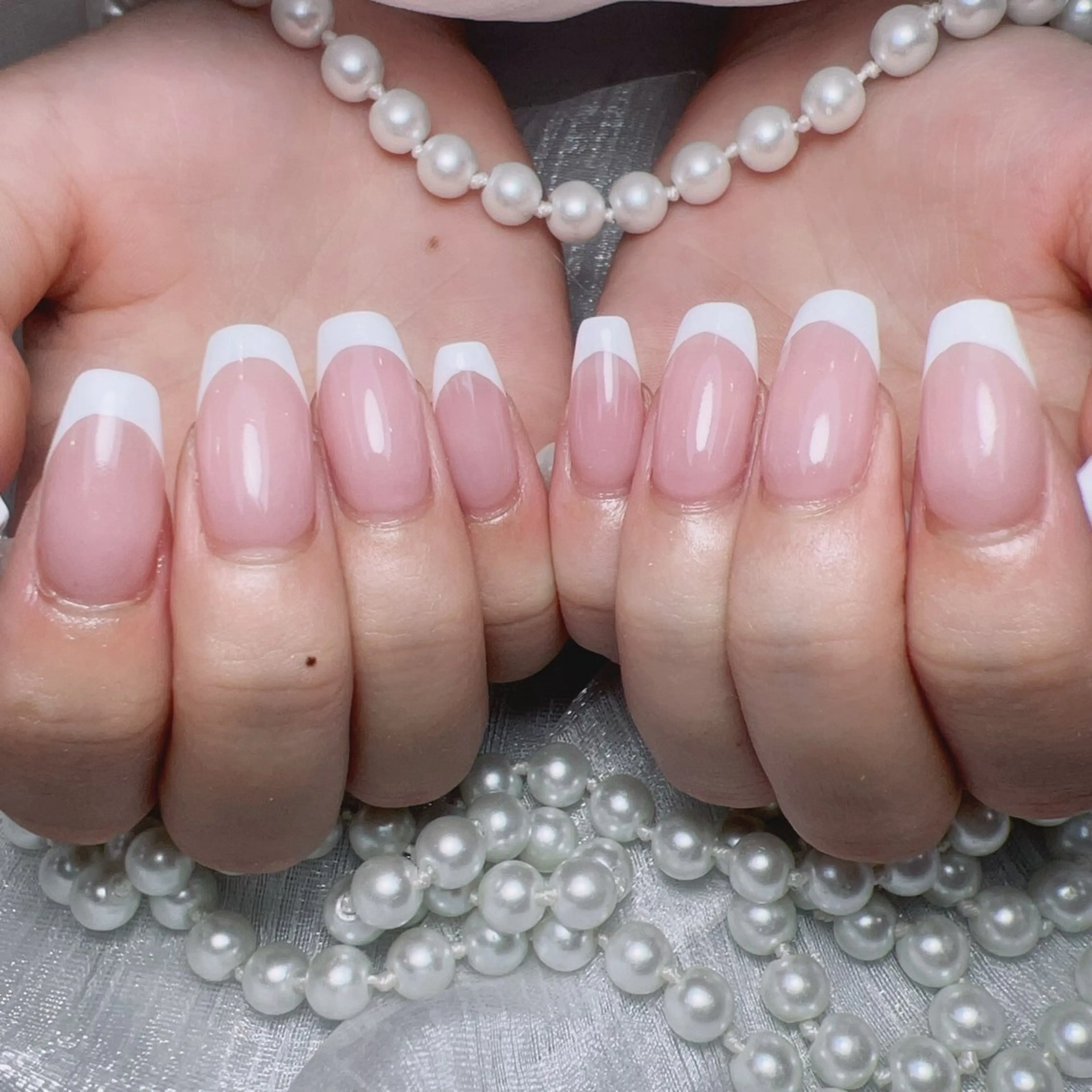 ネイル アートネイル フラッシュネイル フレンチネイル ジェルネイル ガラスフレンチ share. yurieのネイルデザイン