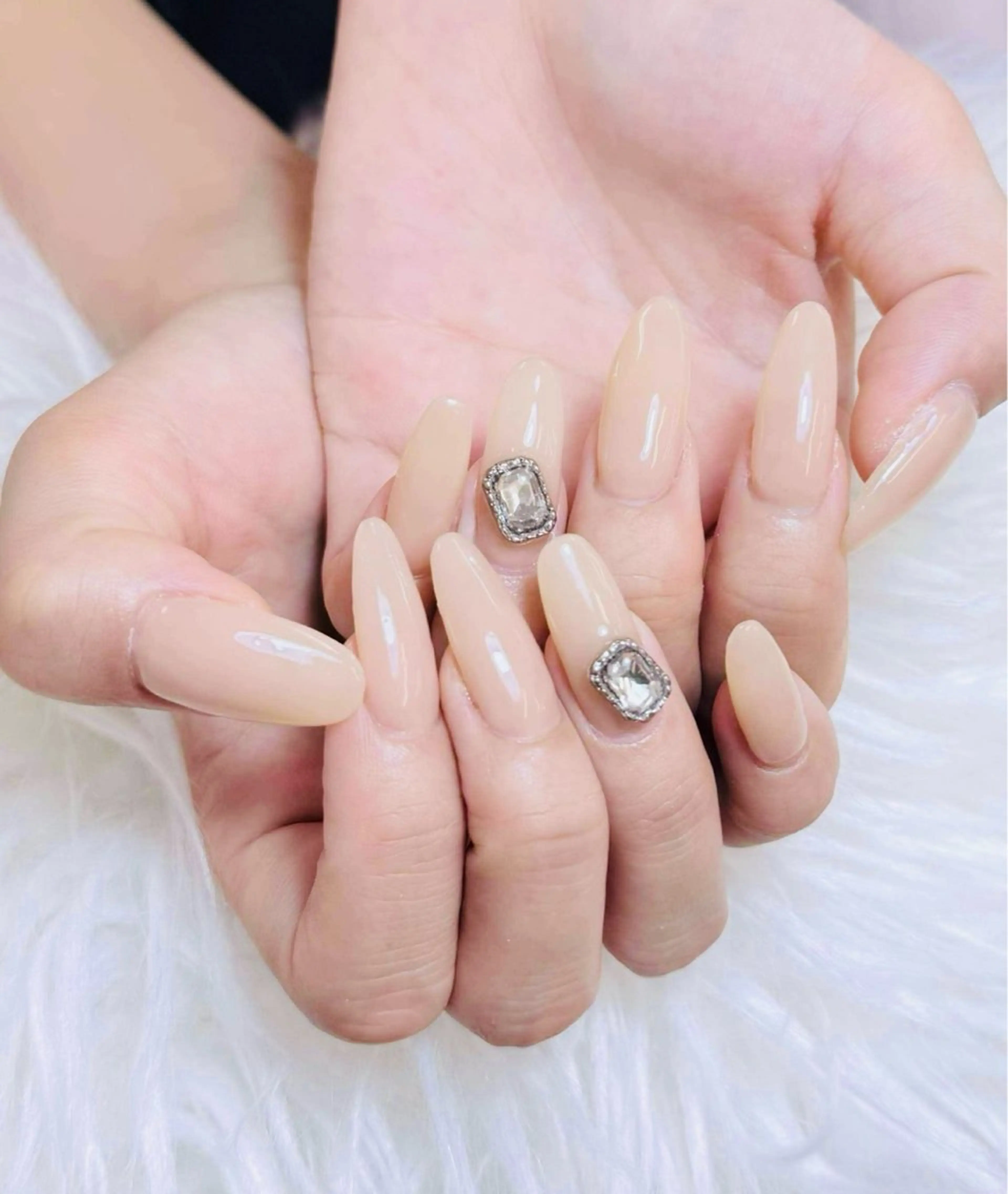 ネイル チークネイル 長さ出し フラッシュネイル フレンチネイル グラデーション ハンドネイル AN NAIL SALONのネイルデザイン