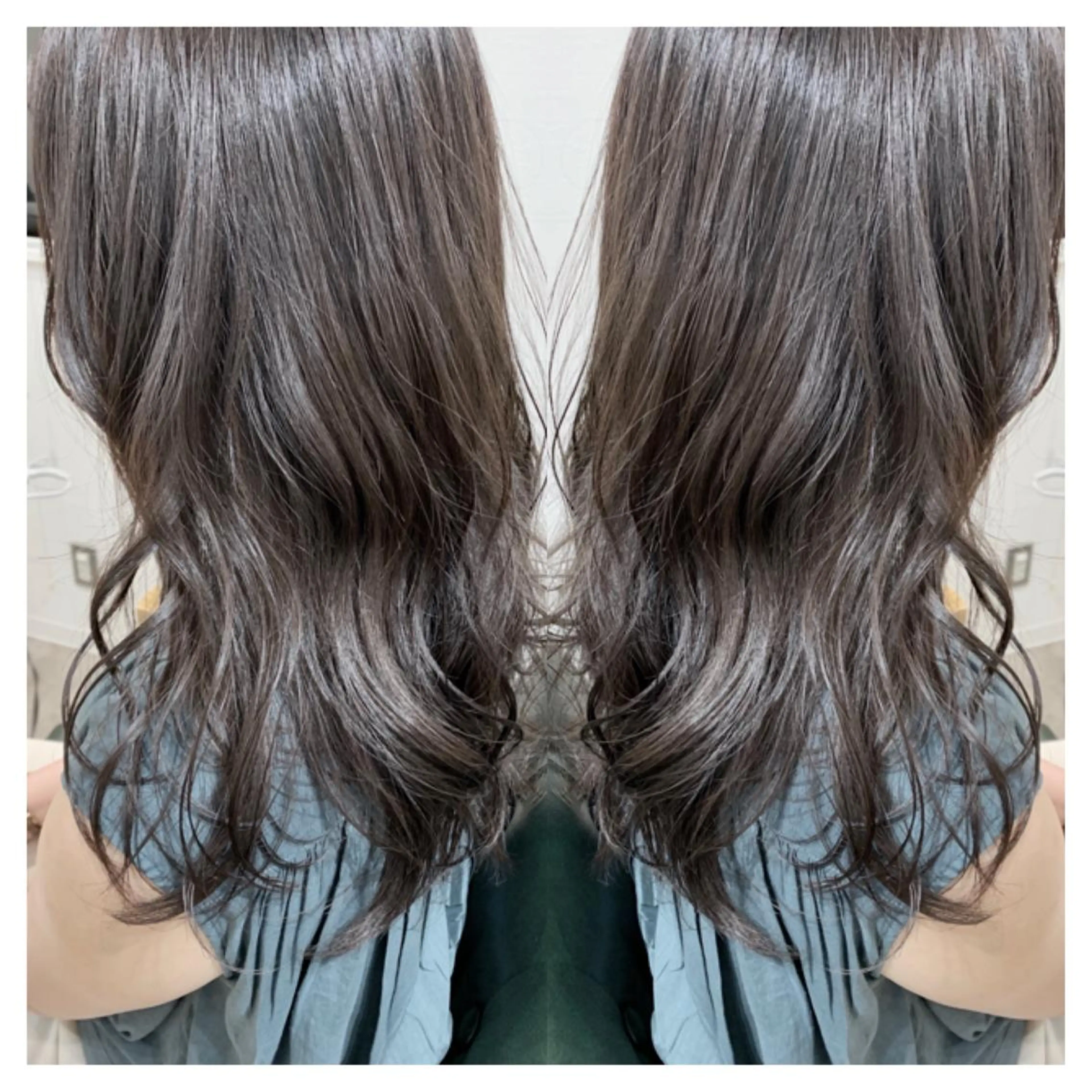 セミロング カラー カット ヘアカラー トリートメント 村山 茉衣のヘアスタイル