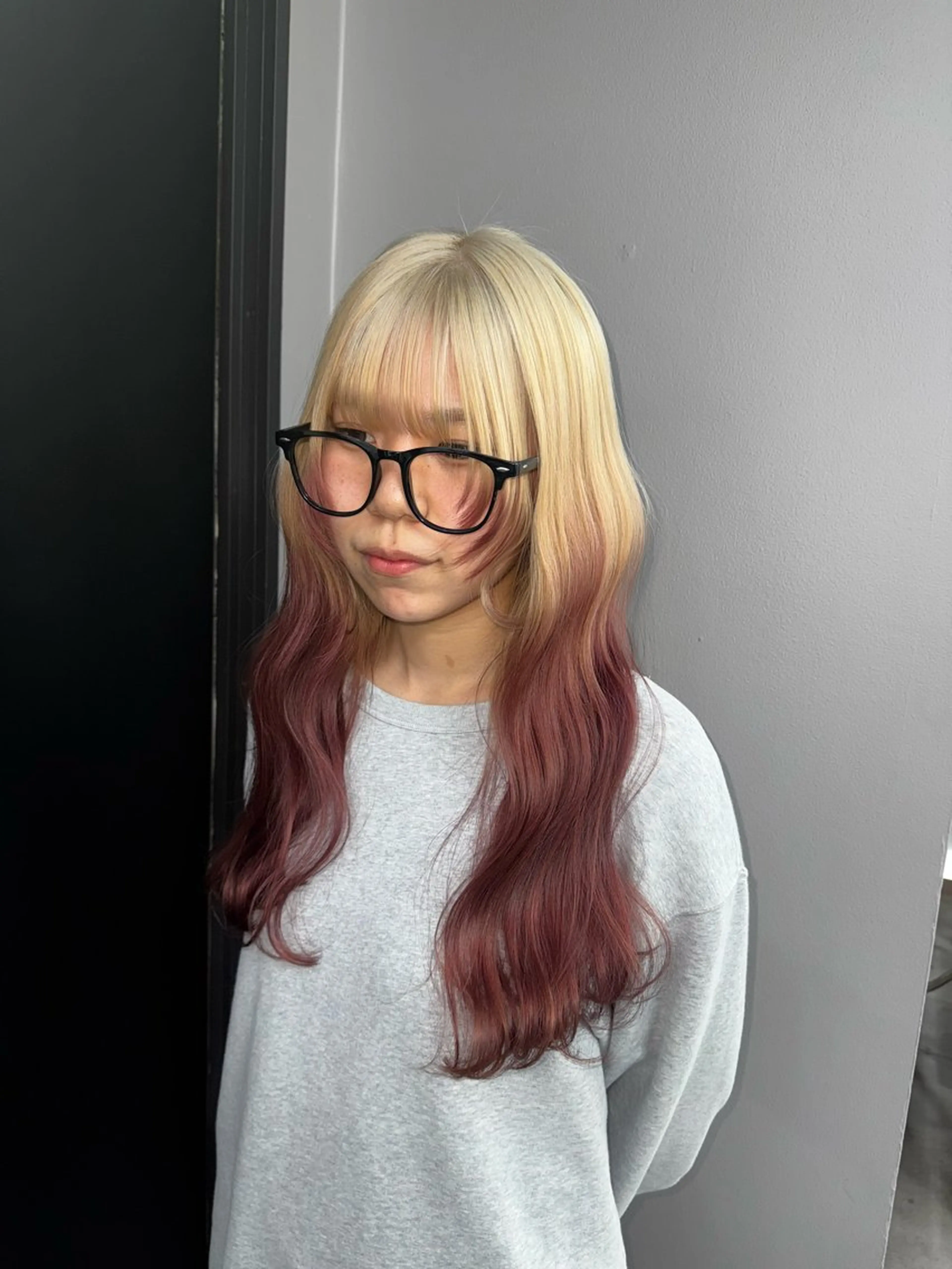 ロング カラー ヘアカラー トリートメント asumi/栄/ハイ トーン/ブリーチ/のヘアスタイル