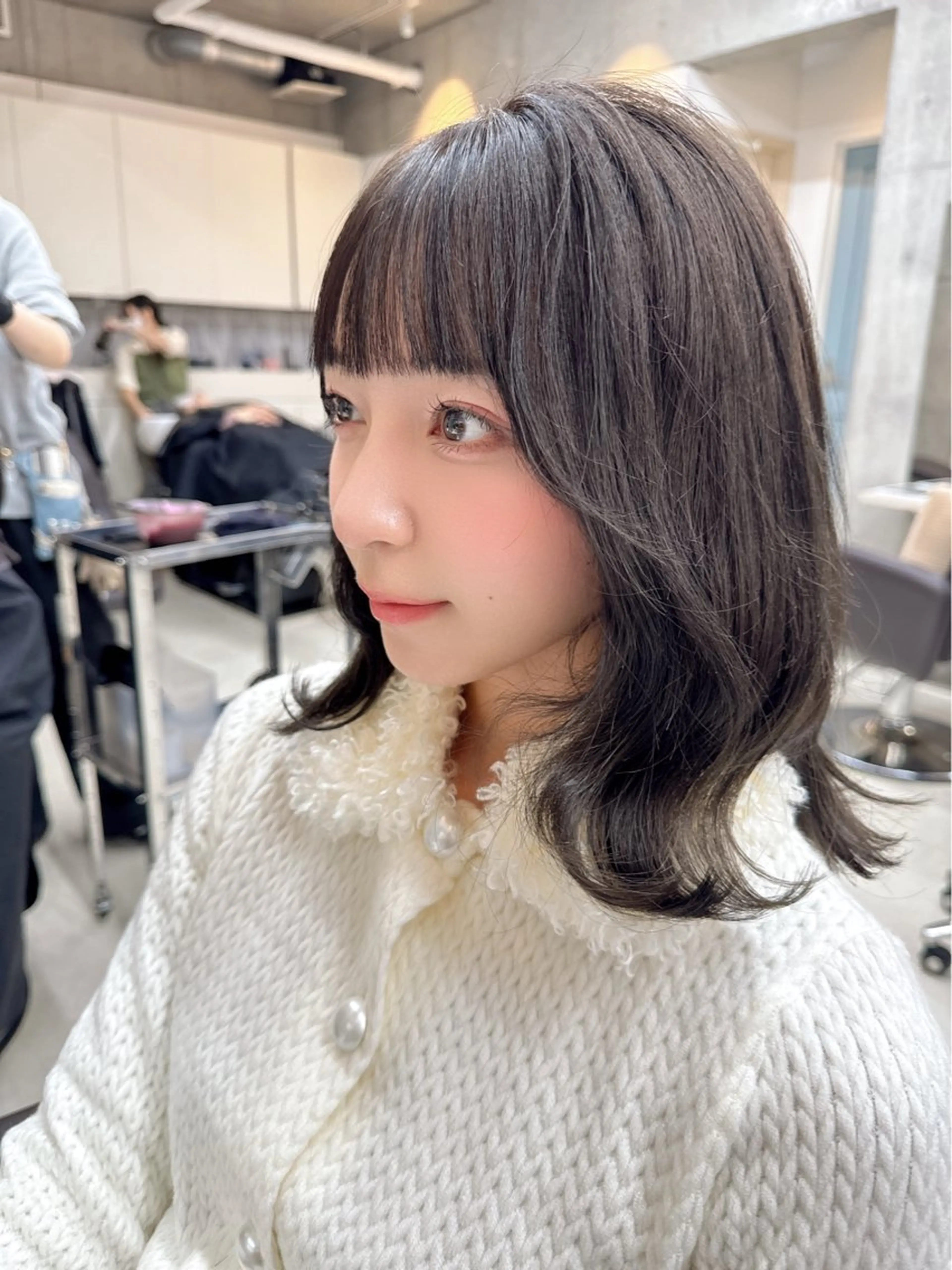 ミディアム うる艶ヘア♡韓国好き 透明感　shotaのヘアスタイル
