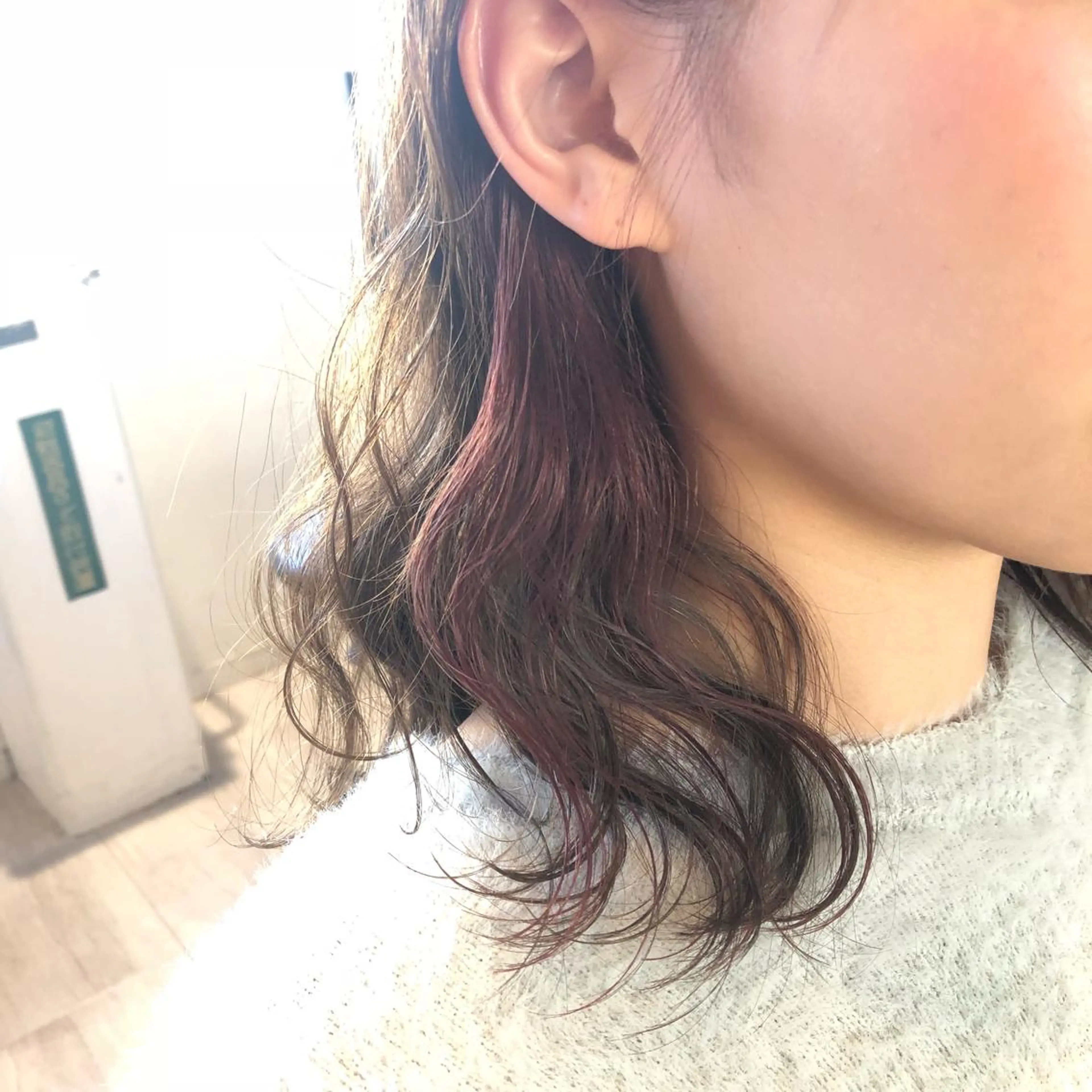 セミロング カラー 金子 富士のヘアスタイル