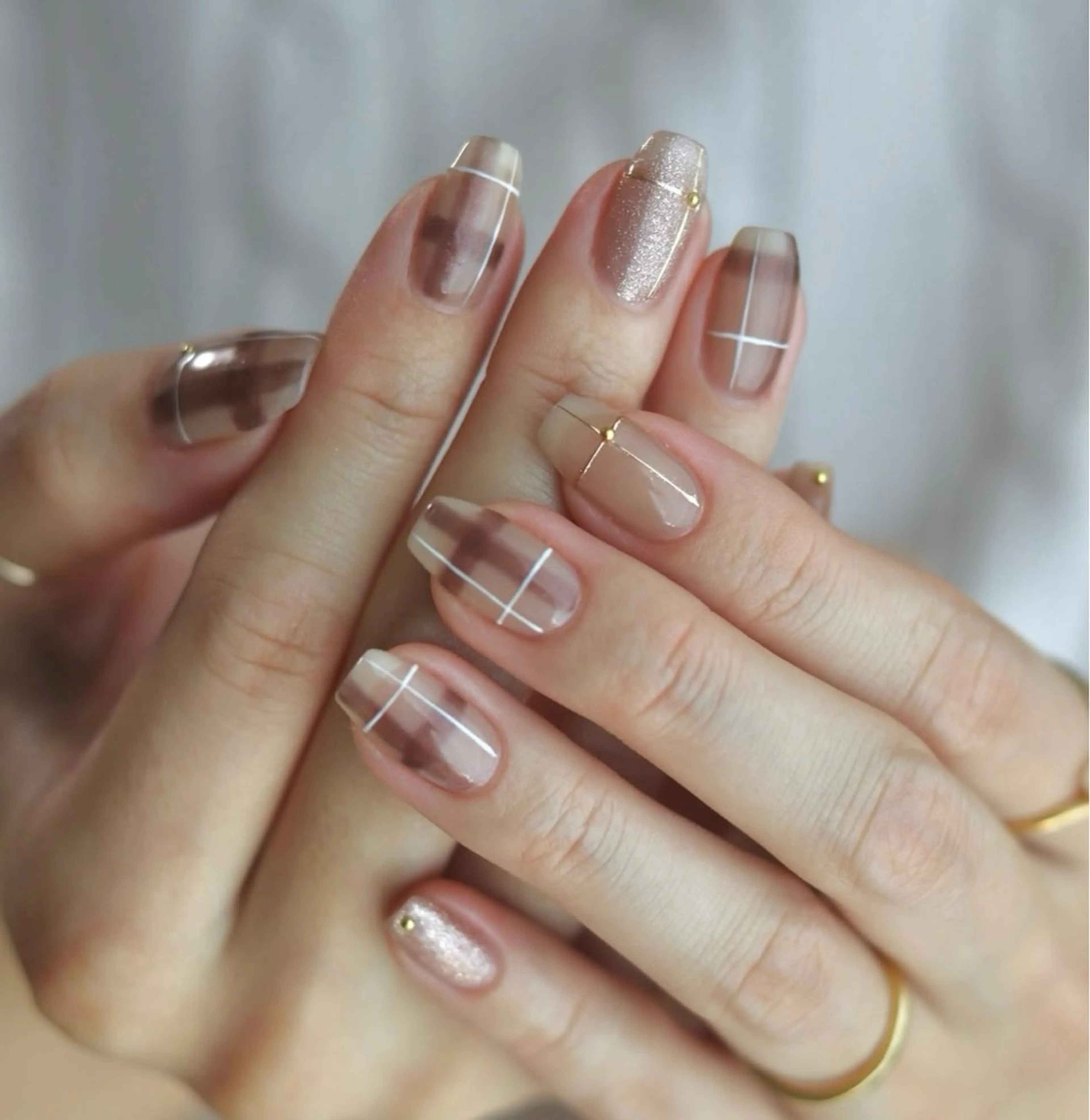 ネイル 韓国ネイル 持ち込み ニュアンスネイル ネイルチップ TABI ANA.CHUOのネイルデザイン