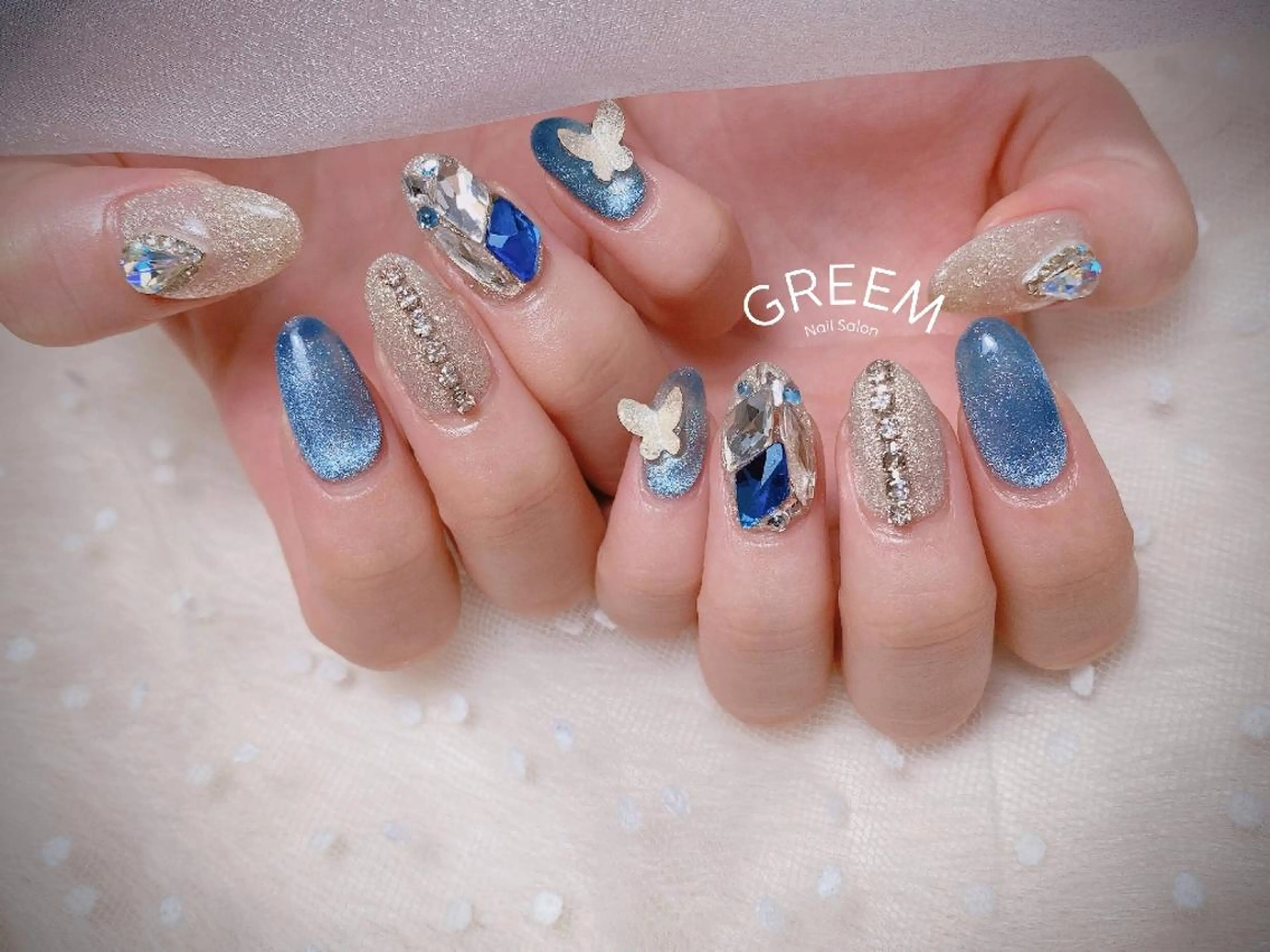 ネイル ジェルネイル 韓国ネイル マグネットネイル 持ち込み 冬ネイル フットネイル GREEM グリームのネイルデザイン