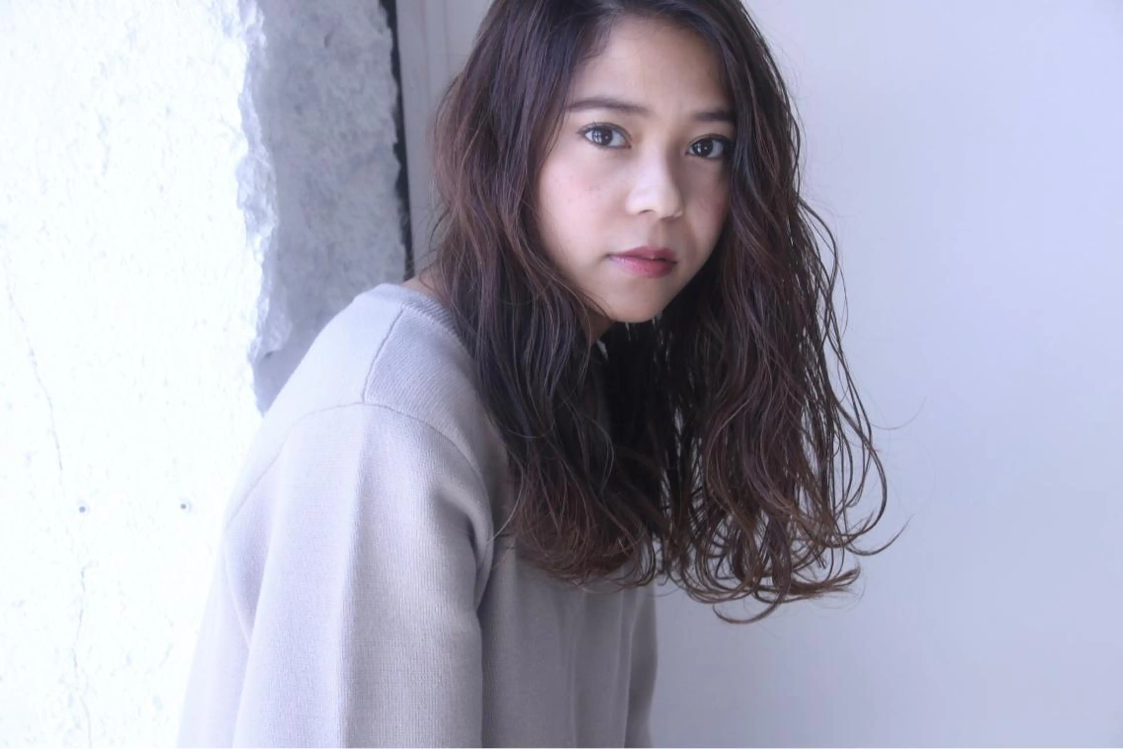 ロング カラー パーマ カット パーマ トリートメント MIZUHO / ダブルカラー髪質改善のヘアスタイル