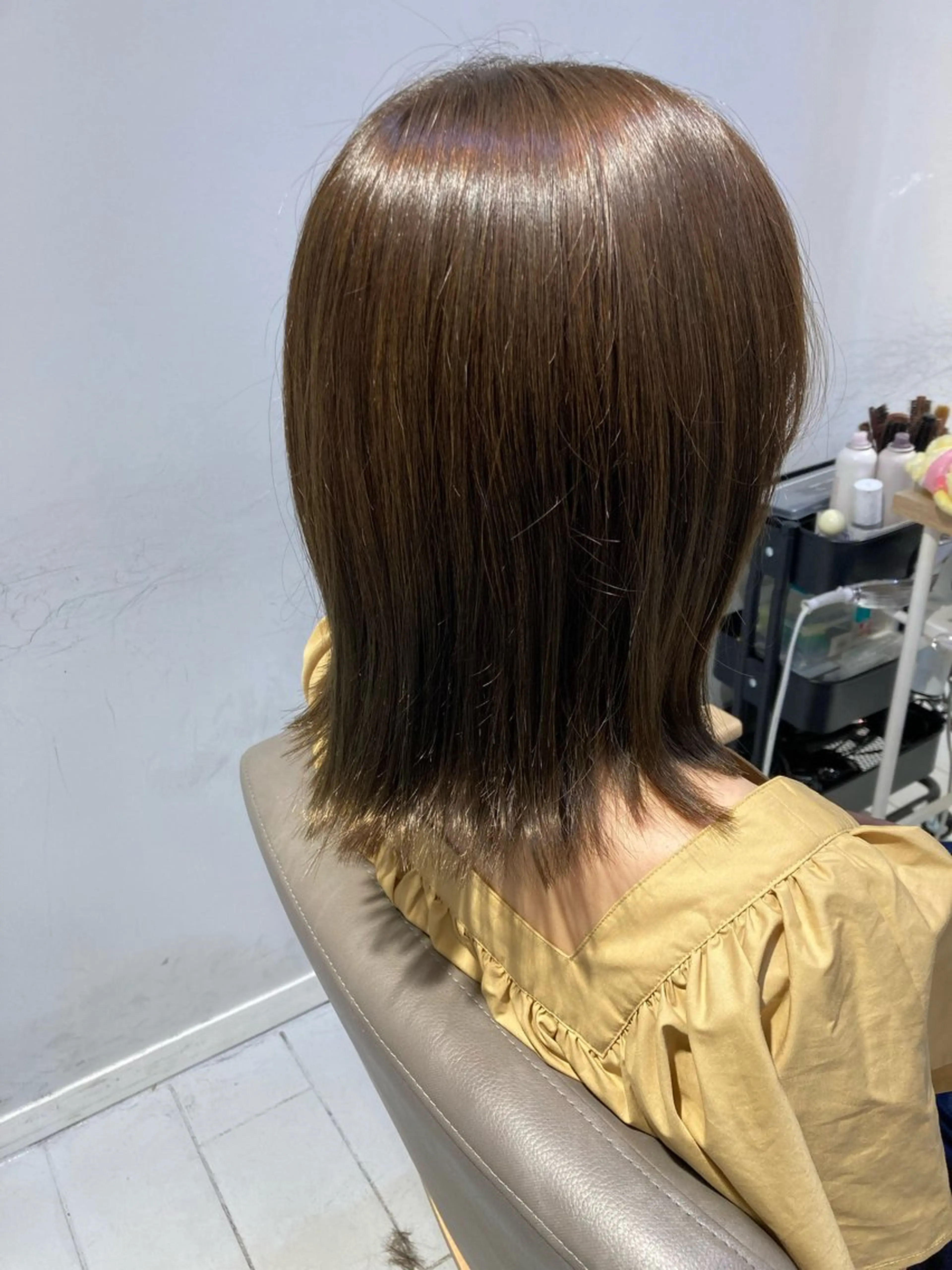 ミディアム ヘアカラー トリートメント 🫧ゆうき🪽 髪質改善/ハイライトのヘアスタイル