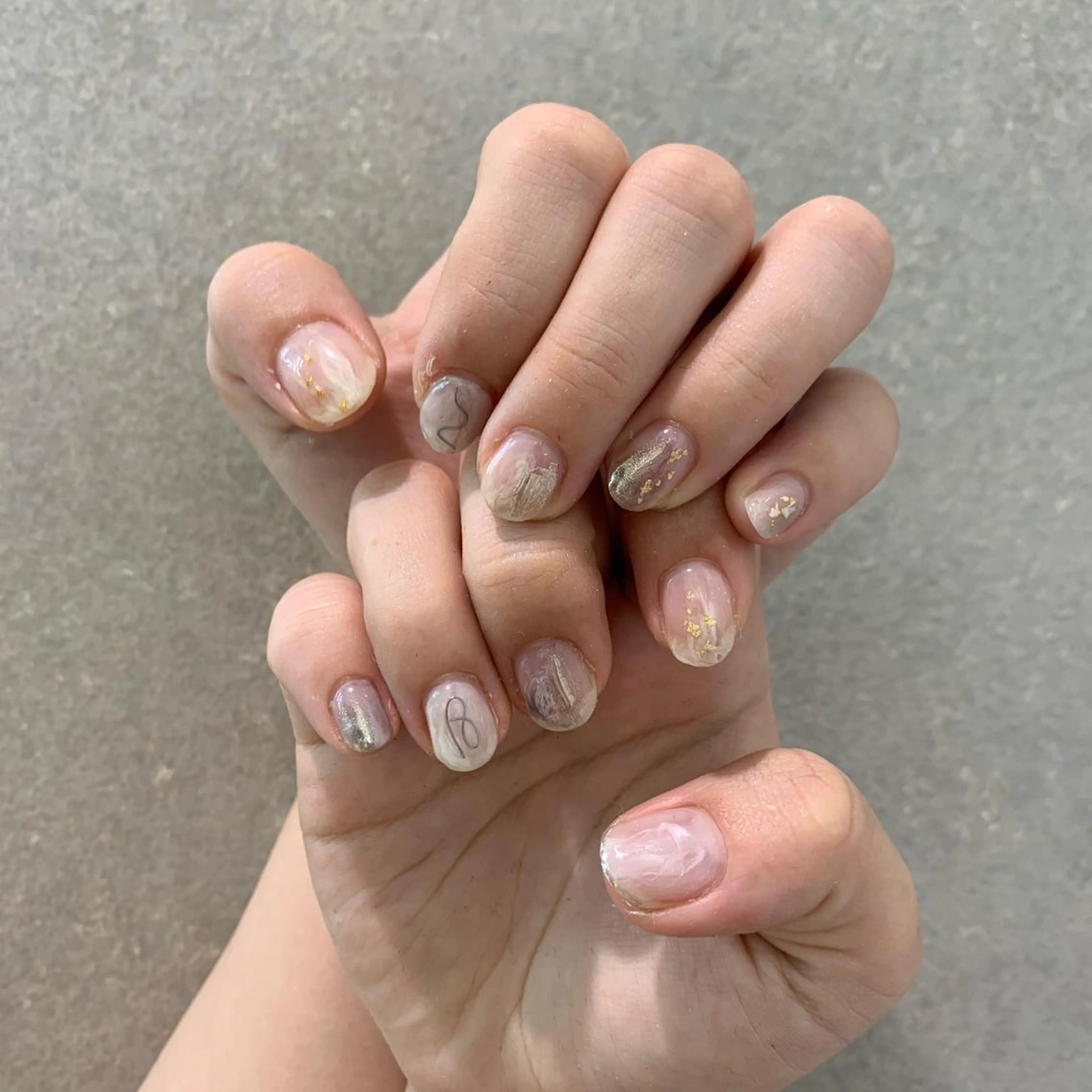 ネイル 【淡色color/ nail】maikoのネイルデザイン