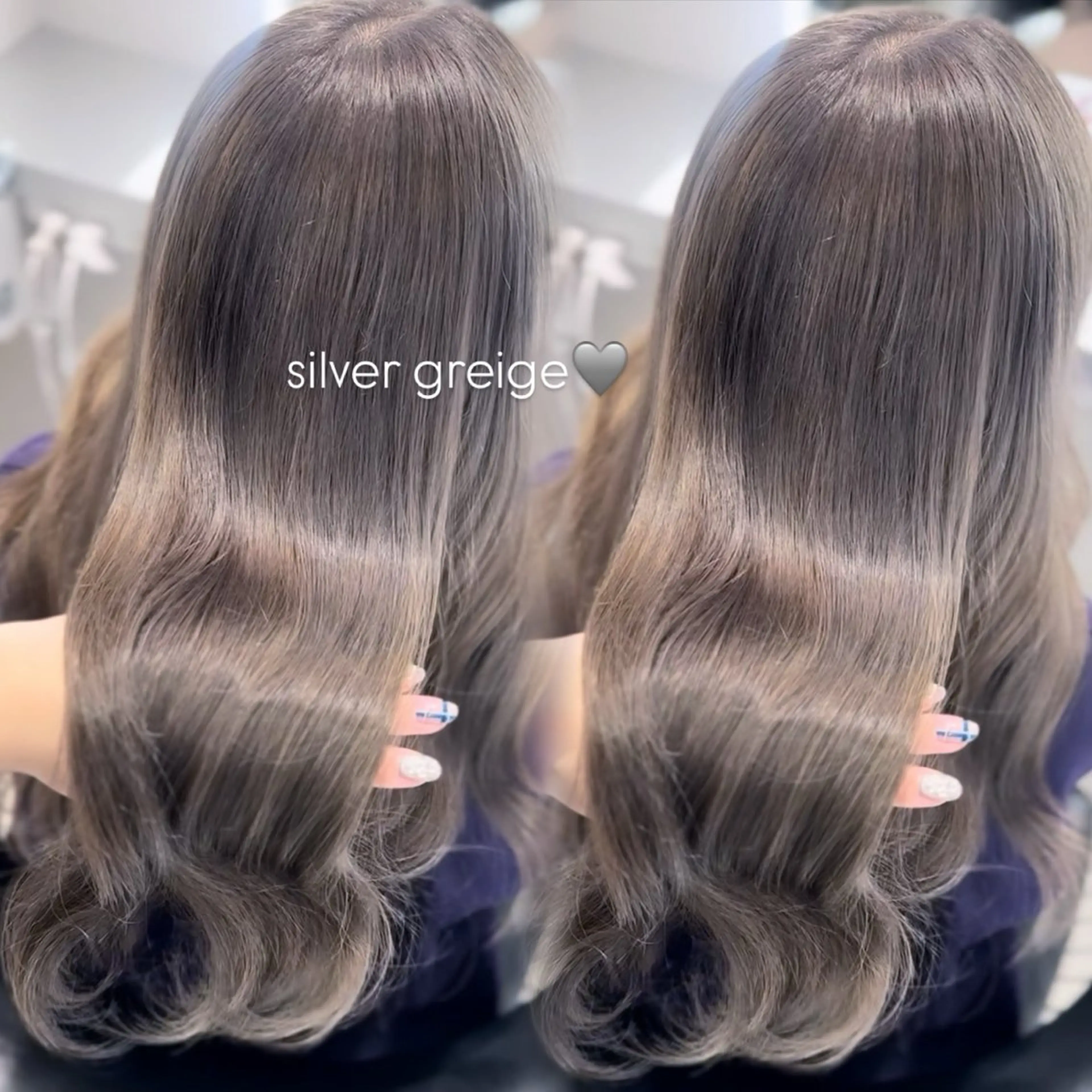 ロング ハイトーン/ベージュ 🤍reinaのヘアスタイル