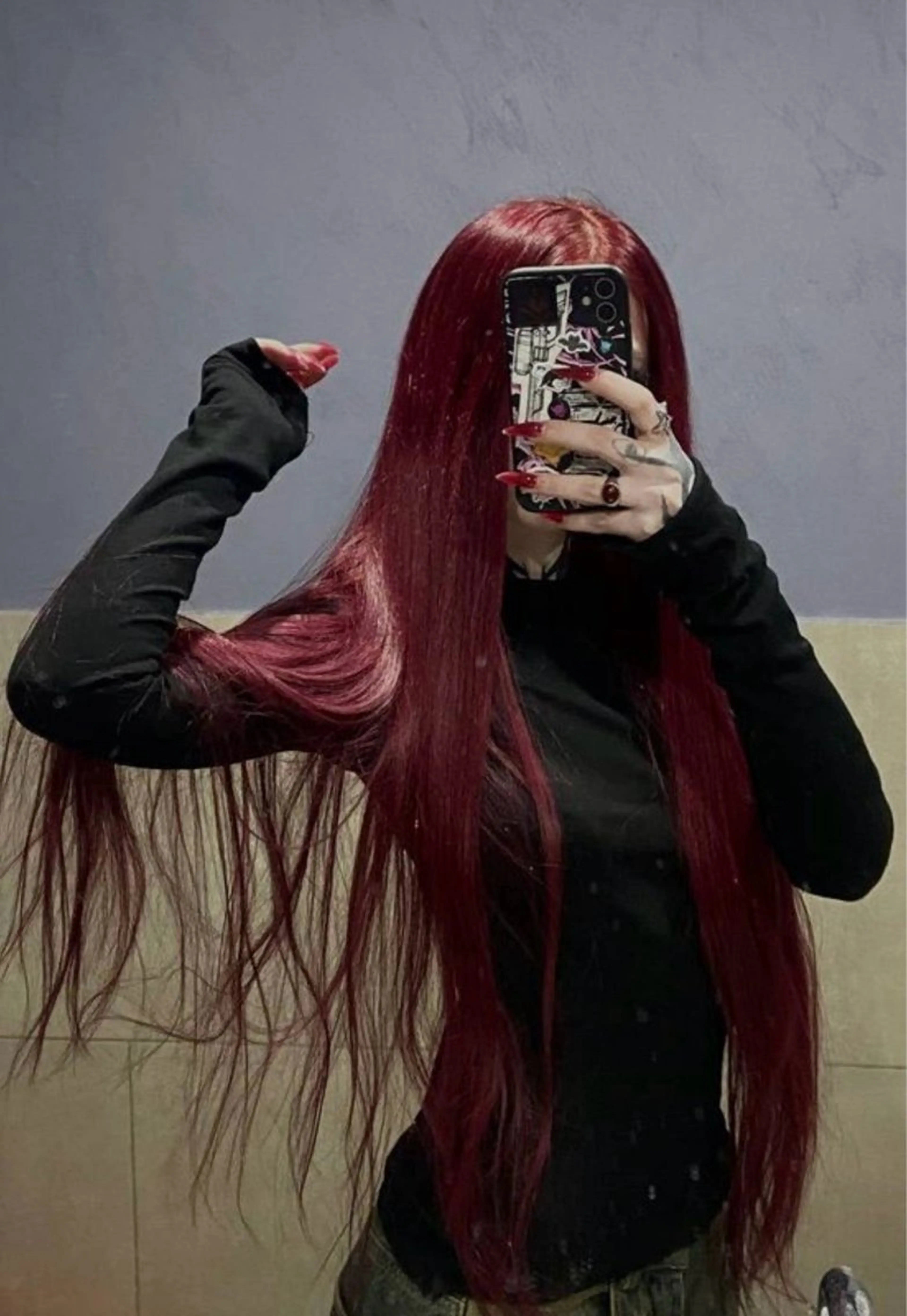 ロング カラー ヘアカラー トリートメント ヘアセット 透明感うる艶カラー 🤍MANAMIのヘアスタイル