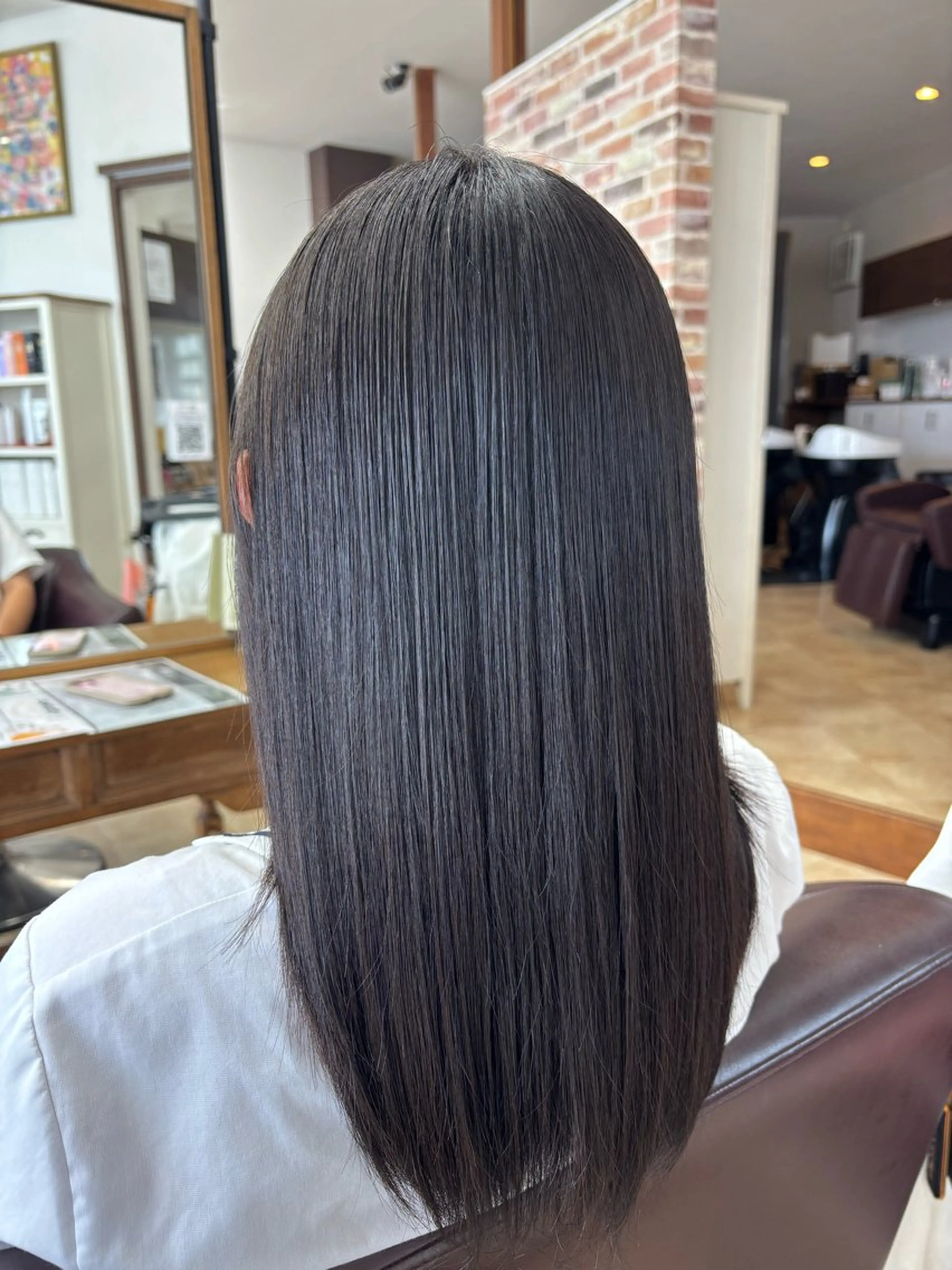 ロング 縮毛矯正 カット 縮毛矯正 小島華未/ ヘアカラー/髪質改善のヘアスタイル