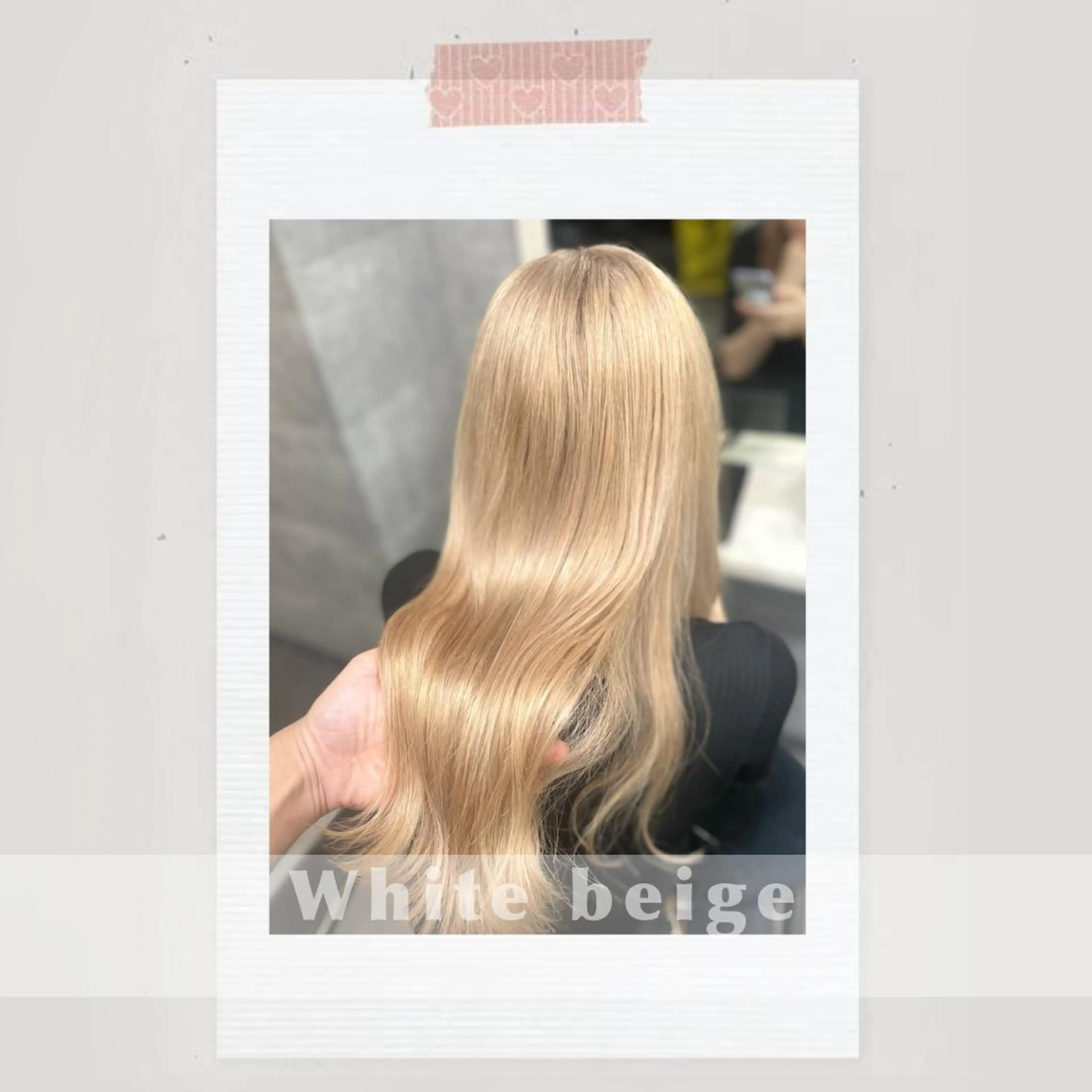ロング カラー ベージュカラー ホワイトベージュ ☘️ motion ALOE ☘️のヘアスタイル
