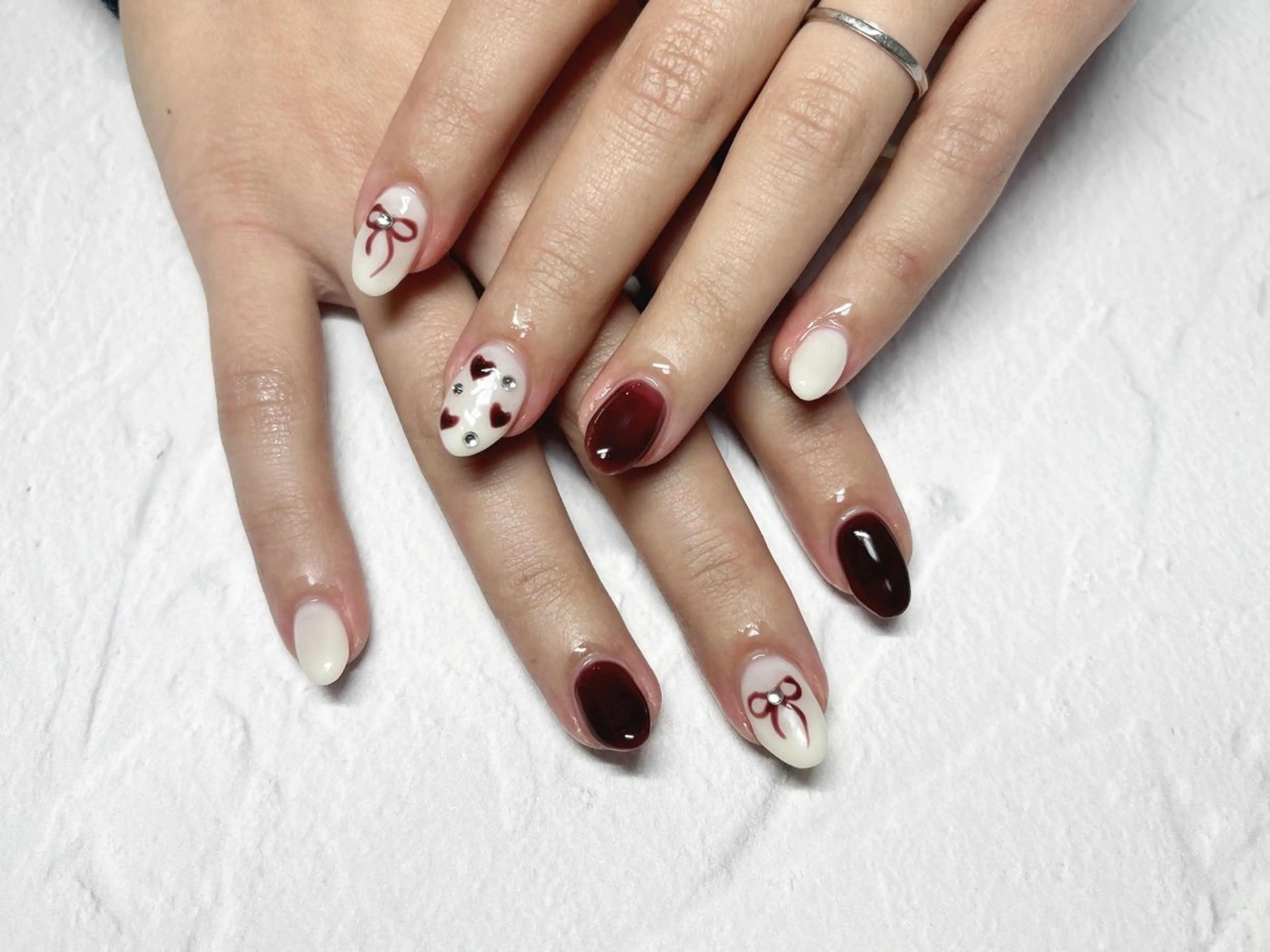 ネイル ハンドネイル 愛川町 あんすりうむのネイルデザイン