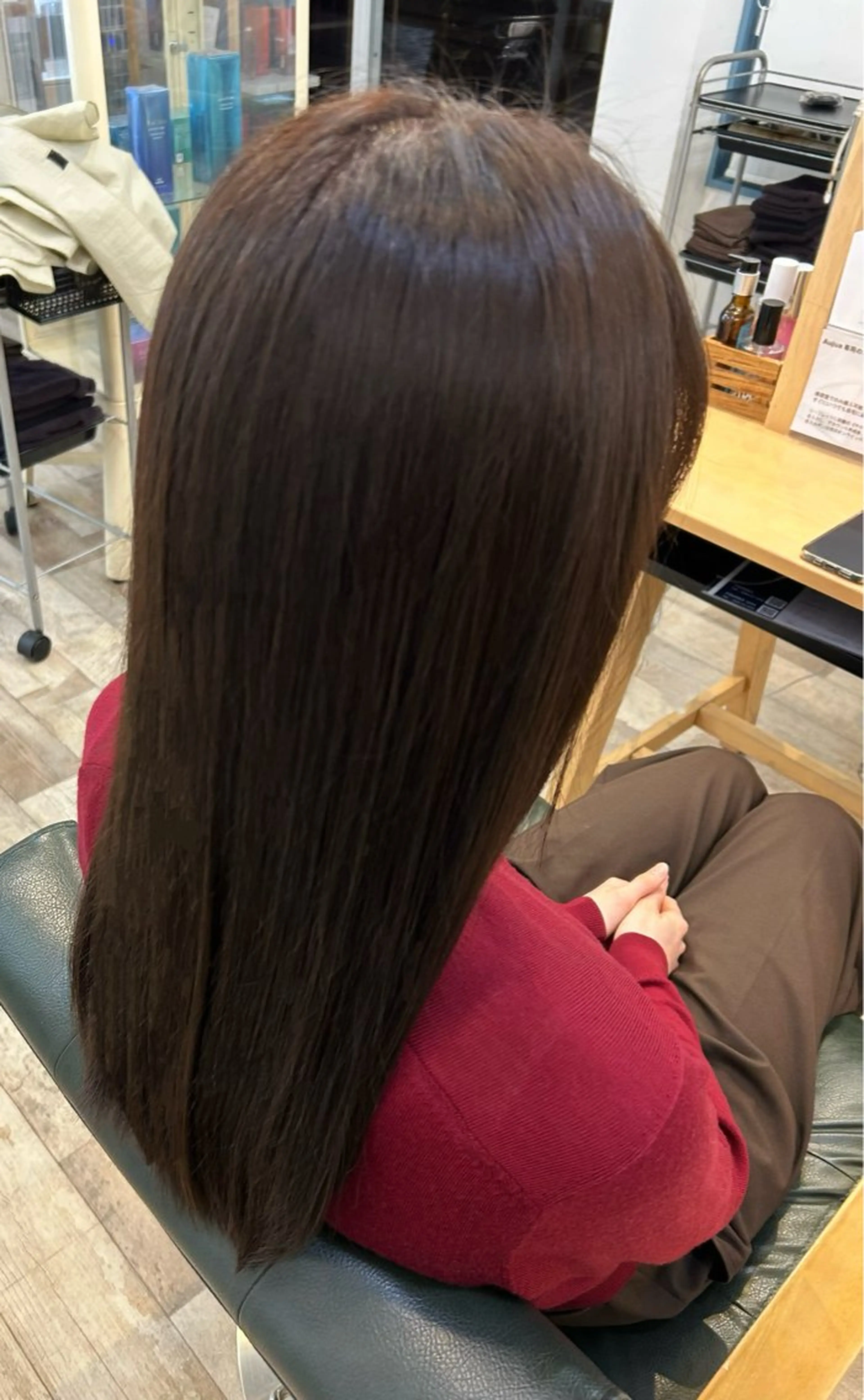 ロング 縮毛矯正 トリートメント 青木 優雅のヘアスタイル