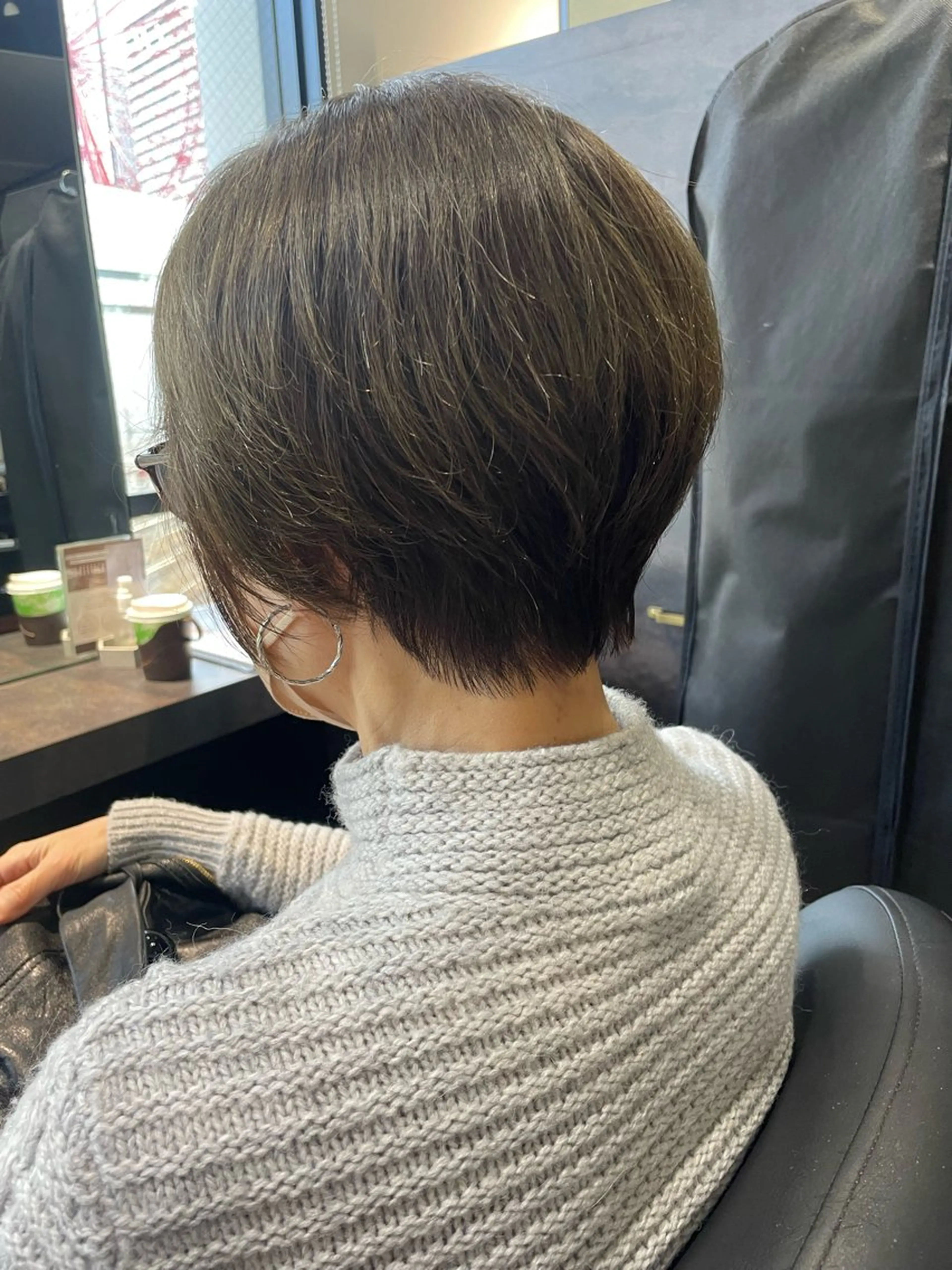 ショート カラー ベージュカラー オリーブベージュ ショートヘア ショート/脱白髪染め ☆宇﨑悠実のヘアスタイル