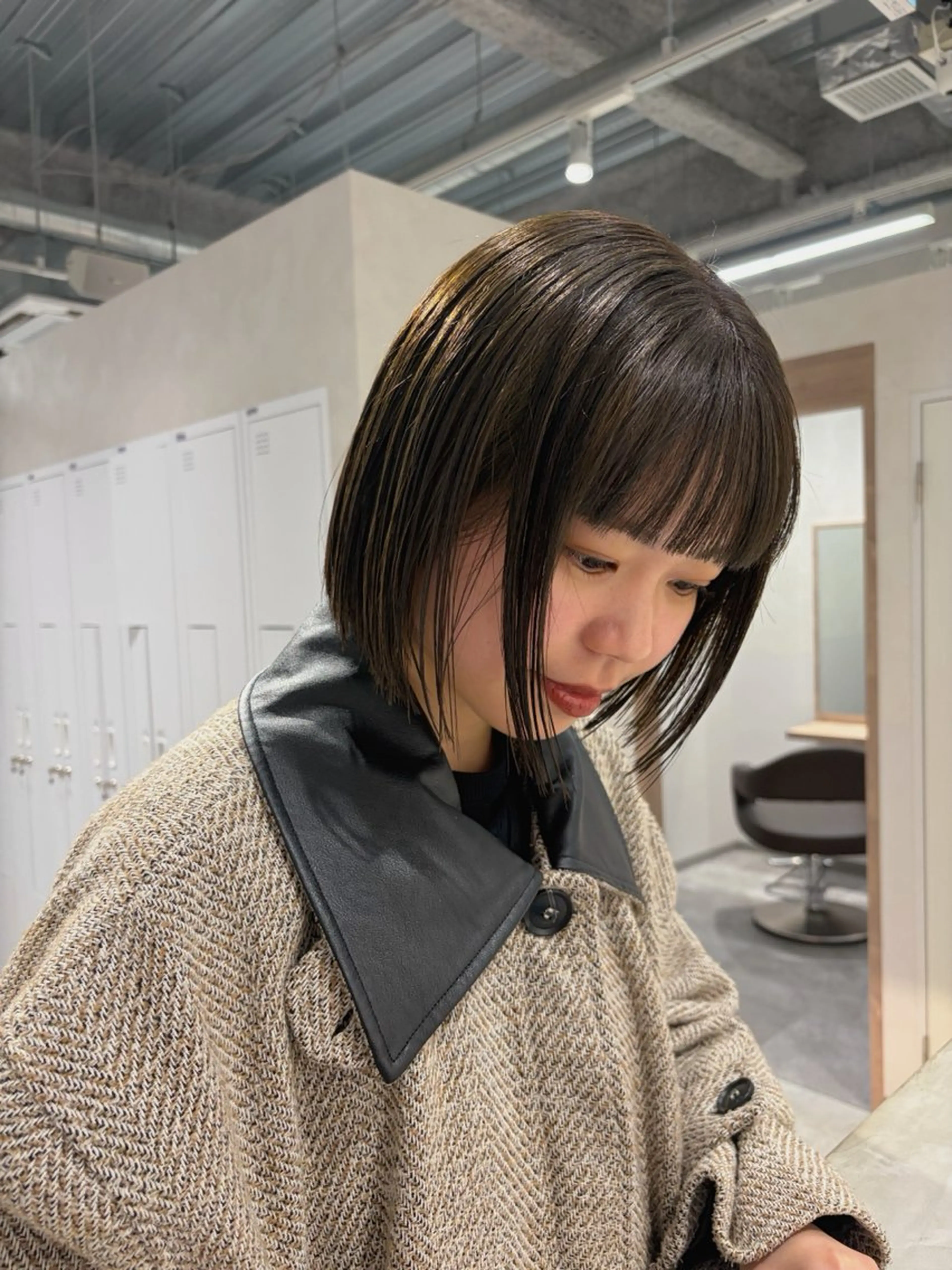 ミディアム カラー カット ヘアカラー トリートメント 砂原 ひよりのヘアスタイル