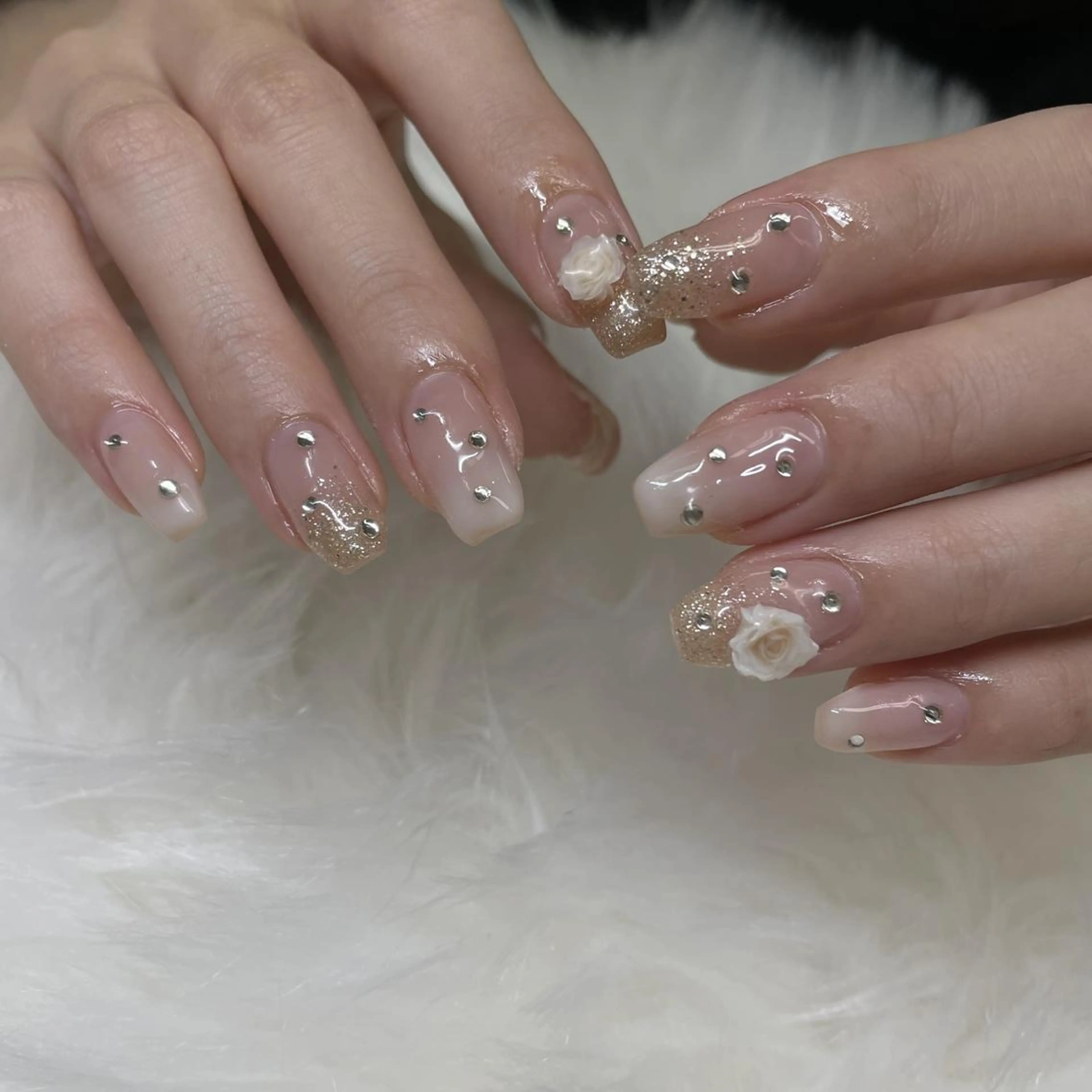 ネイル ツイードネイル ワンホンネイル chai大阪上本町 sayakaのネイルデザイン