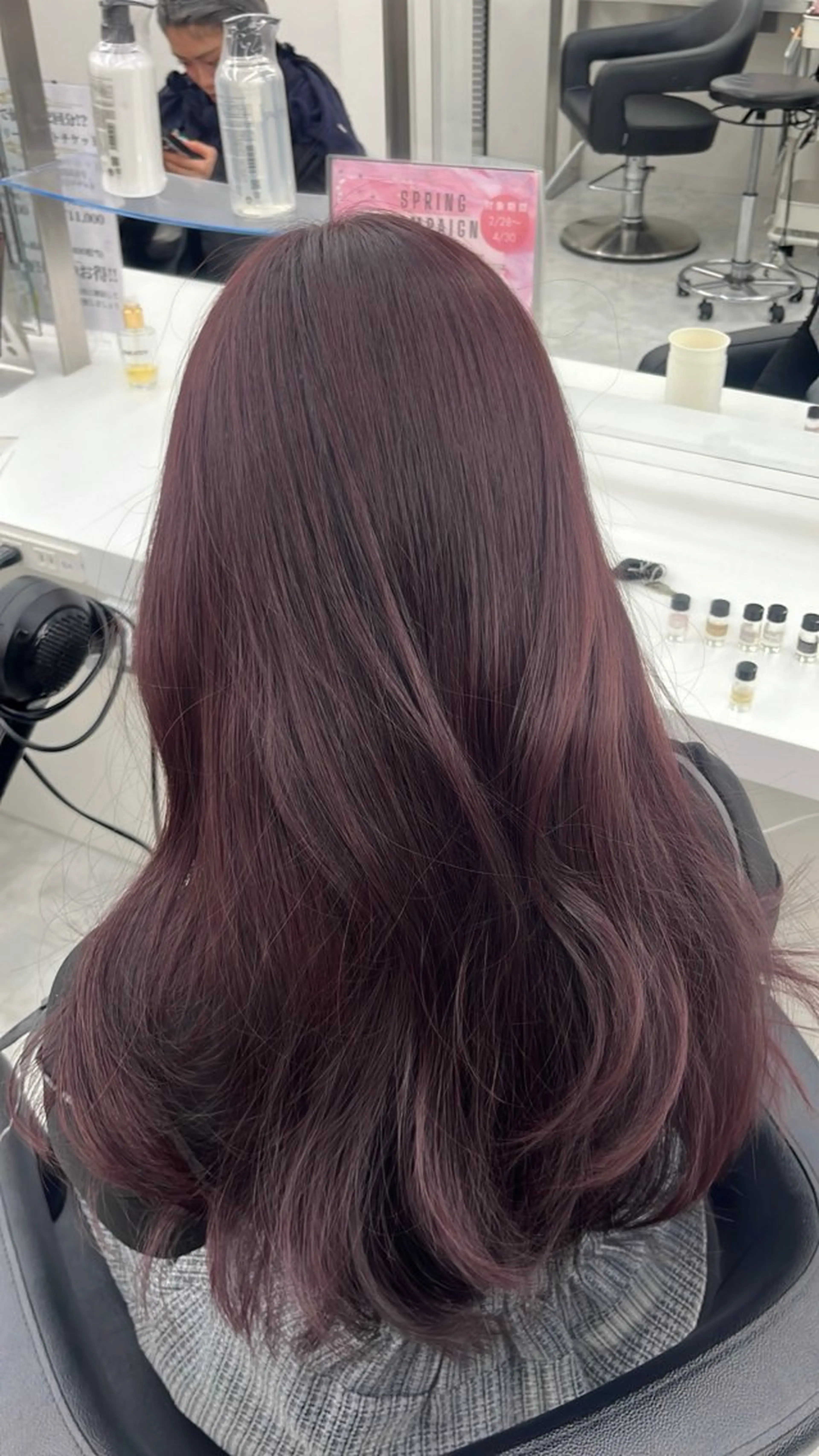ロング カラー ヘアカラー トリートメント ヘッドスパ ヘアセット ♡ナチュラルガーリー ♡ベージュ♡RINAのヘアスタイル