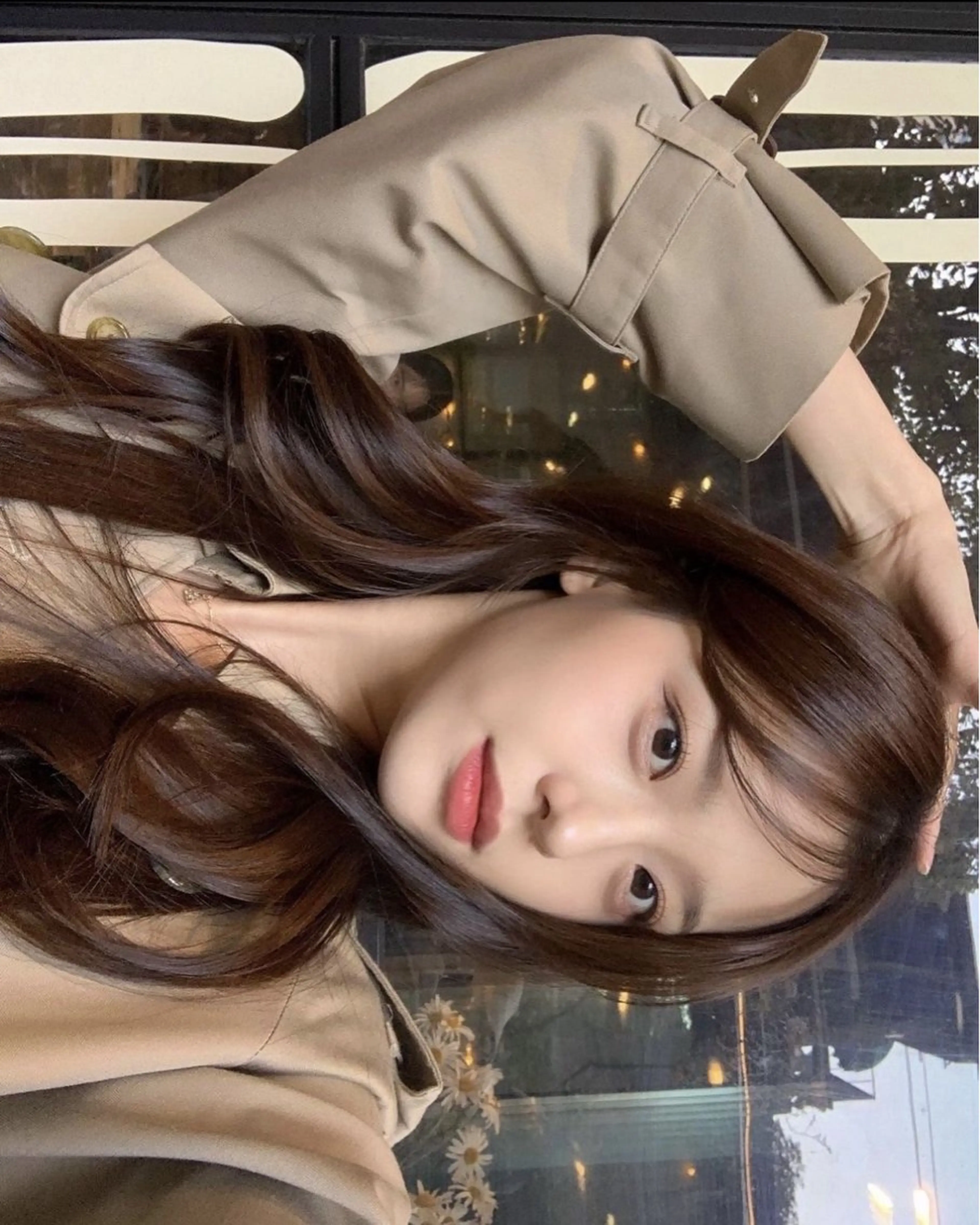 ロング カラー カット ヘアカラー トリートメント 莉乃/縮毛矯正/髪質 改善/艶カラーのヘアスタイル