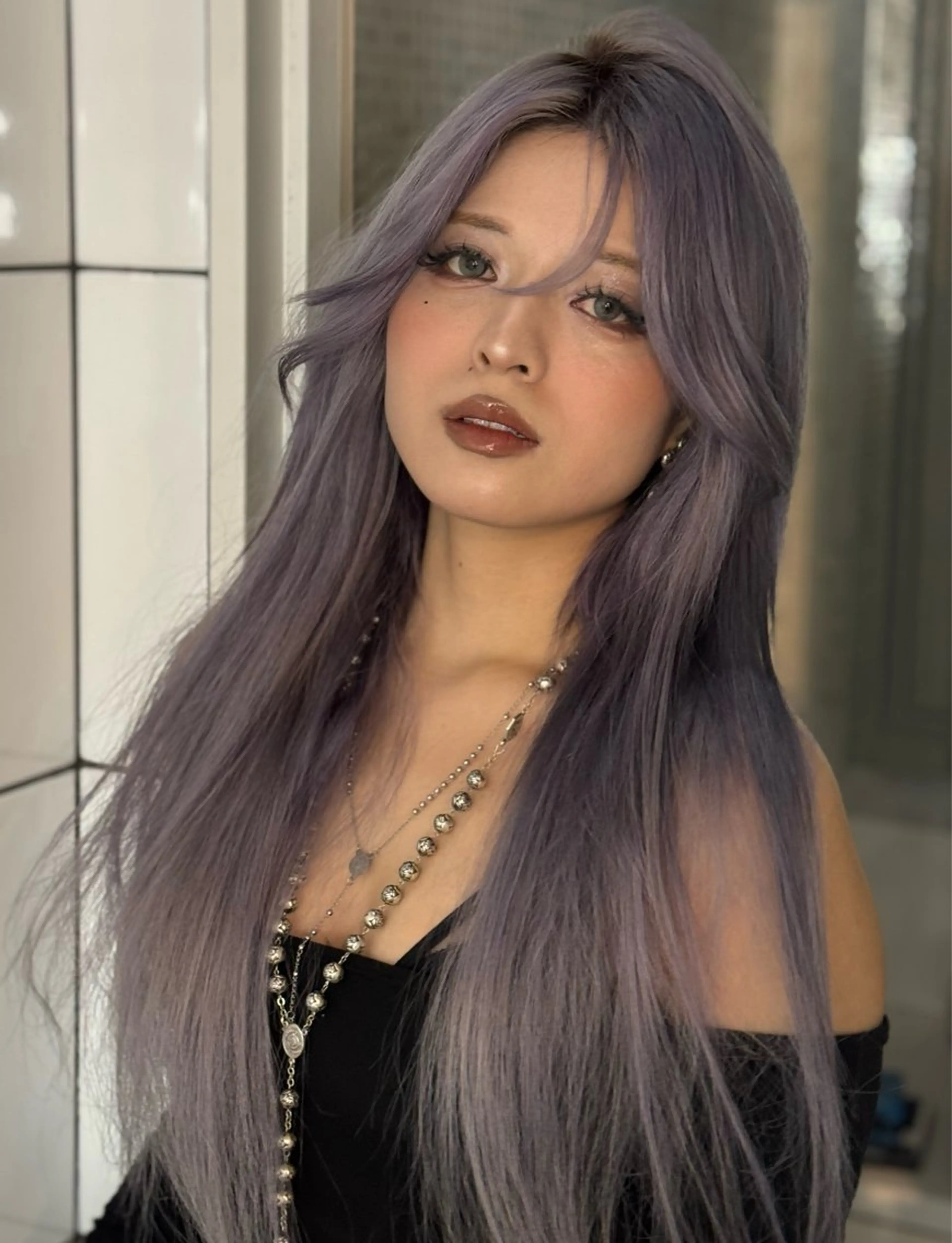 ロング カラー ヘアカラー 韓国ヘア/ハイトーン RYUSEIのヘアスタイル