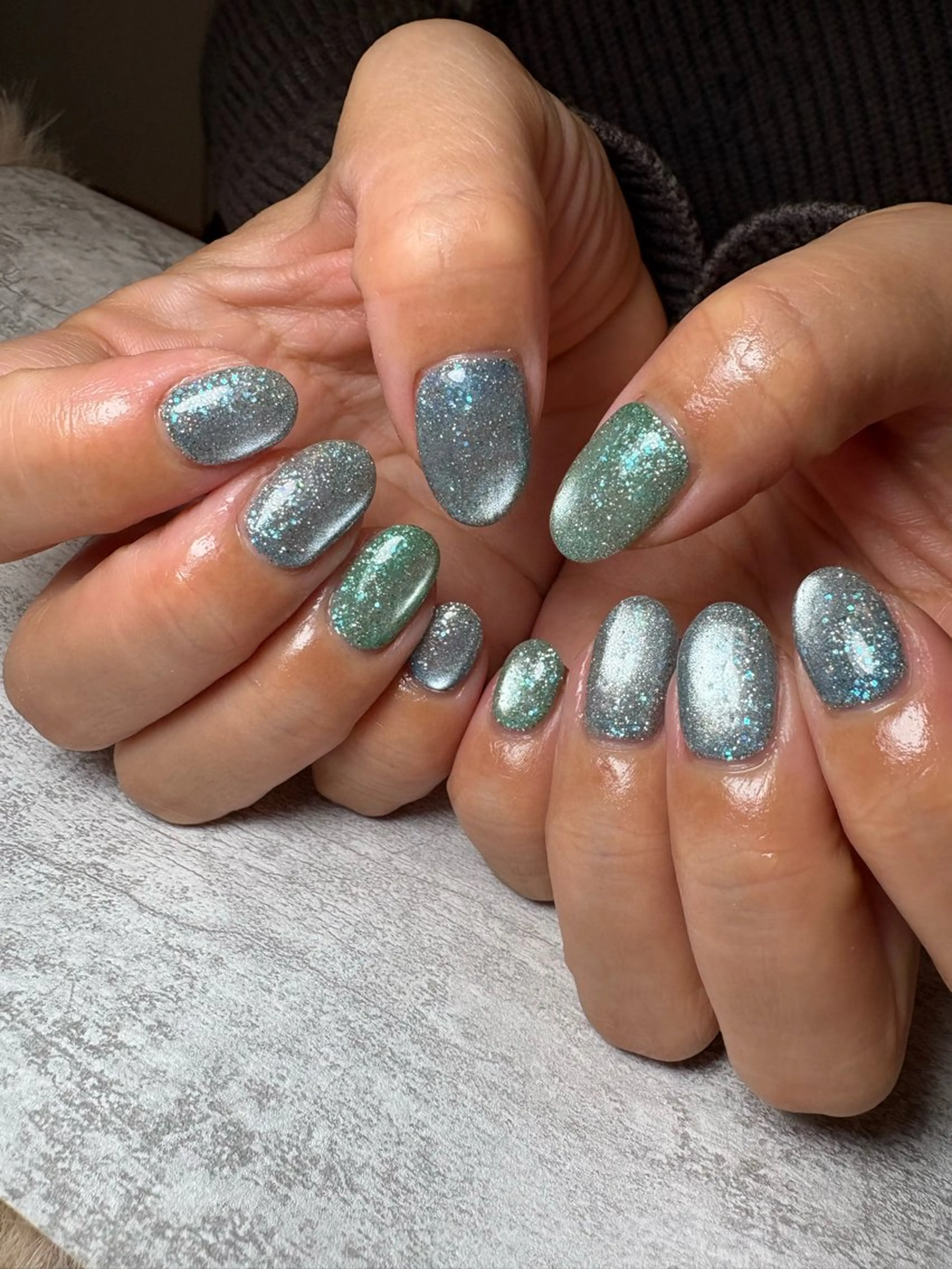 ネイル フラッシュネイル マグネットネイル ワンカラーネイル BEAUTY GARDEN 【nail salon unseul】所属・nana .のネイルデザイン