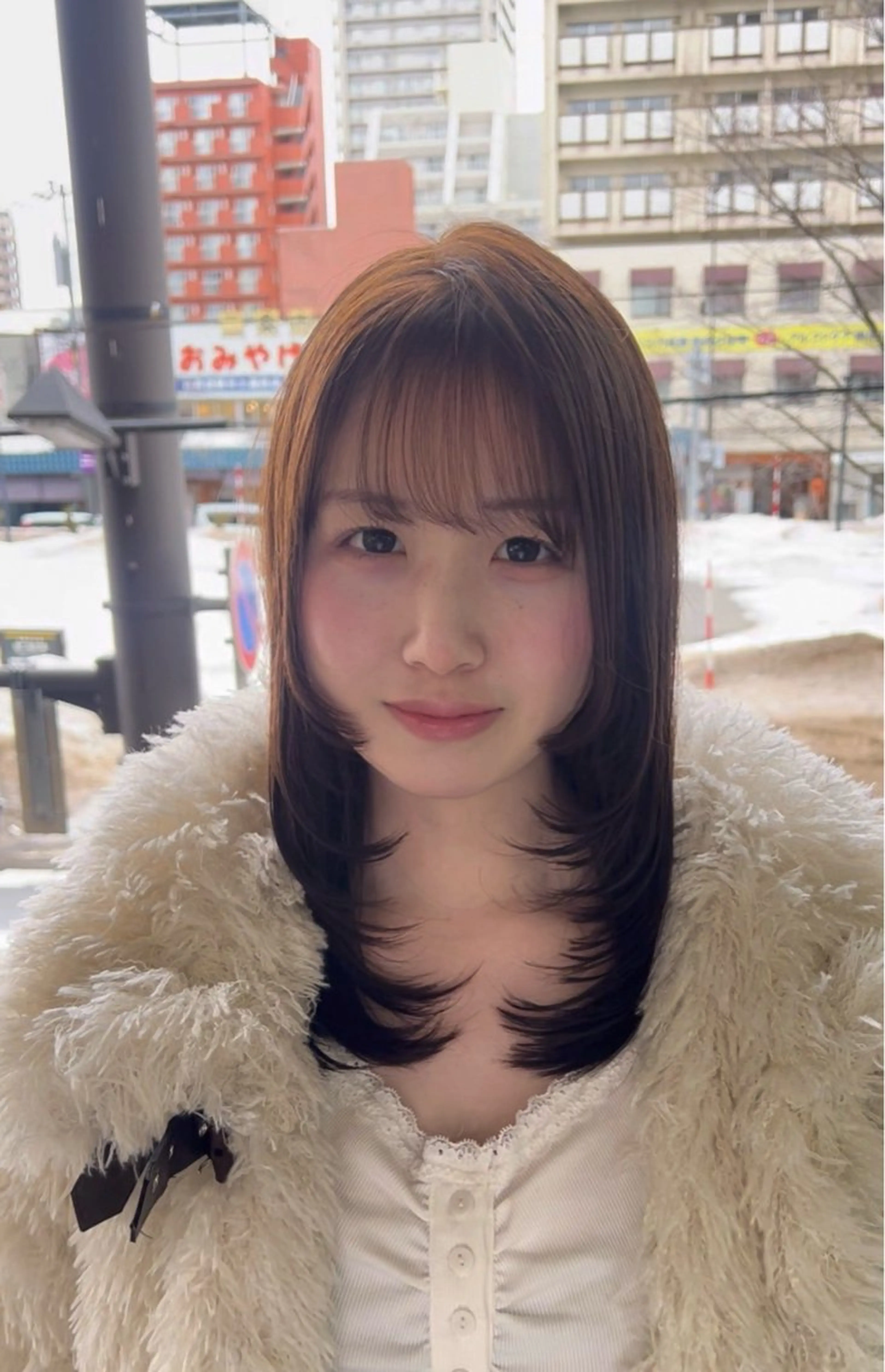 ミディアム カラー ブラウンカラー 透明感カラー レイヤーカット カット ヘアカラー トリートメント kokoro/ レイヤーstyle✭のヘアスタイル