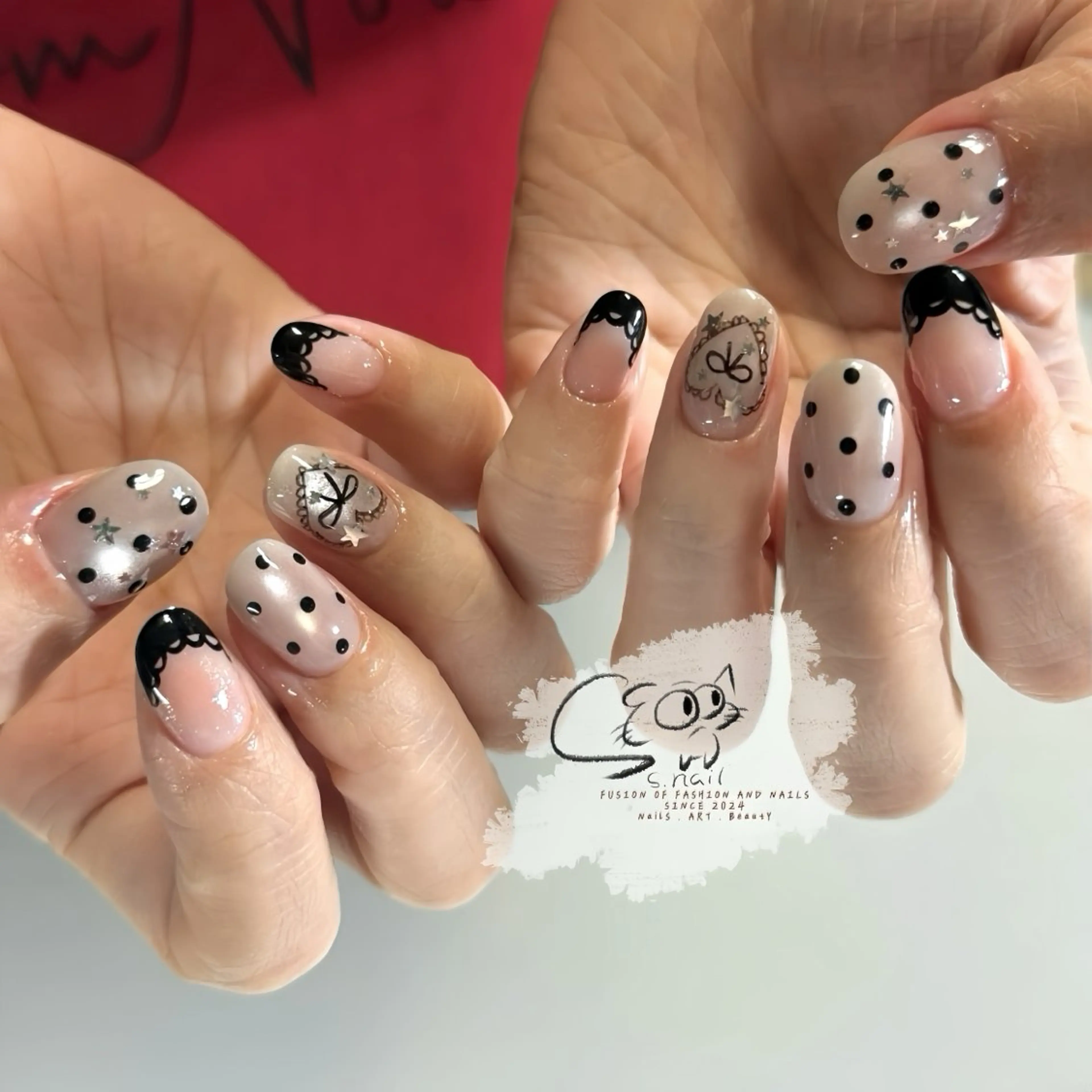 ネイル チークネイル フレンチネイル グラデーション マグネットネイル ワンカラーネイル S.nail _のネイルデザイン