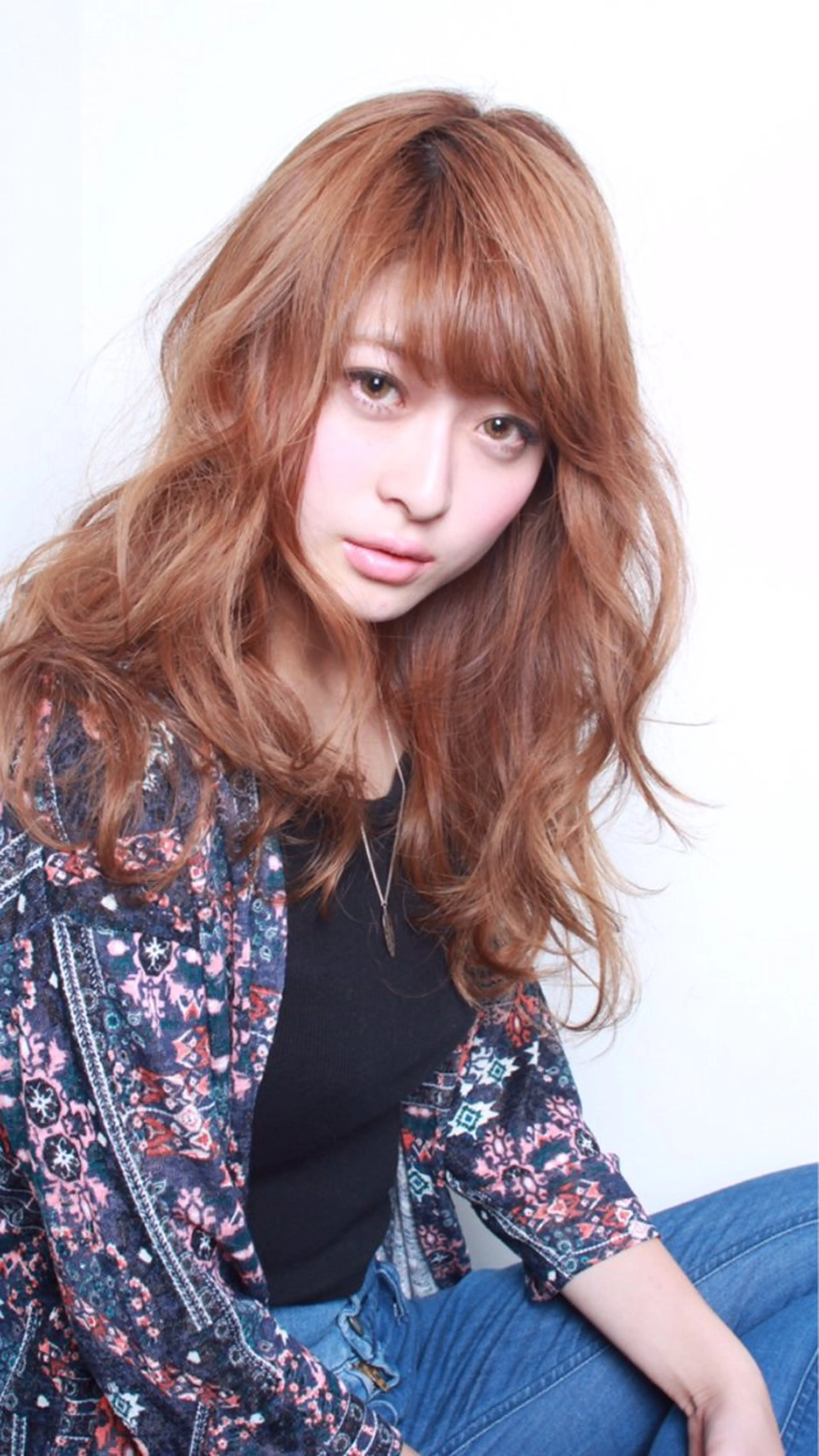 ミディアム ハイライト 髪質改善 小顔カット Endearing 銀座/レイヤーカットのヘアスタイル