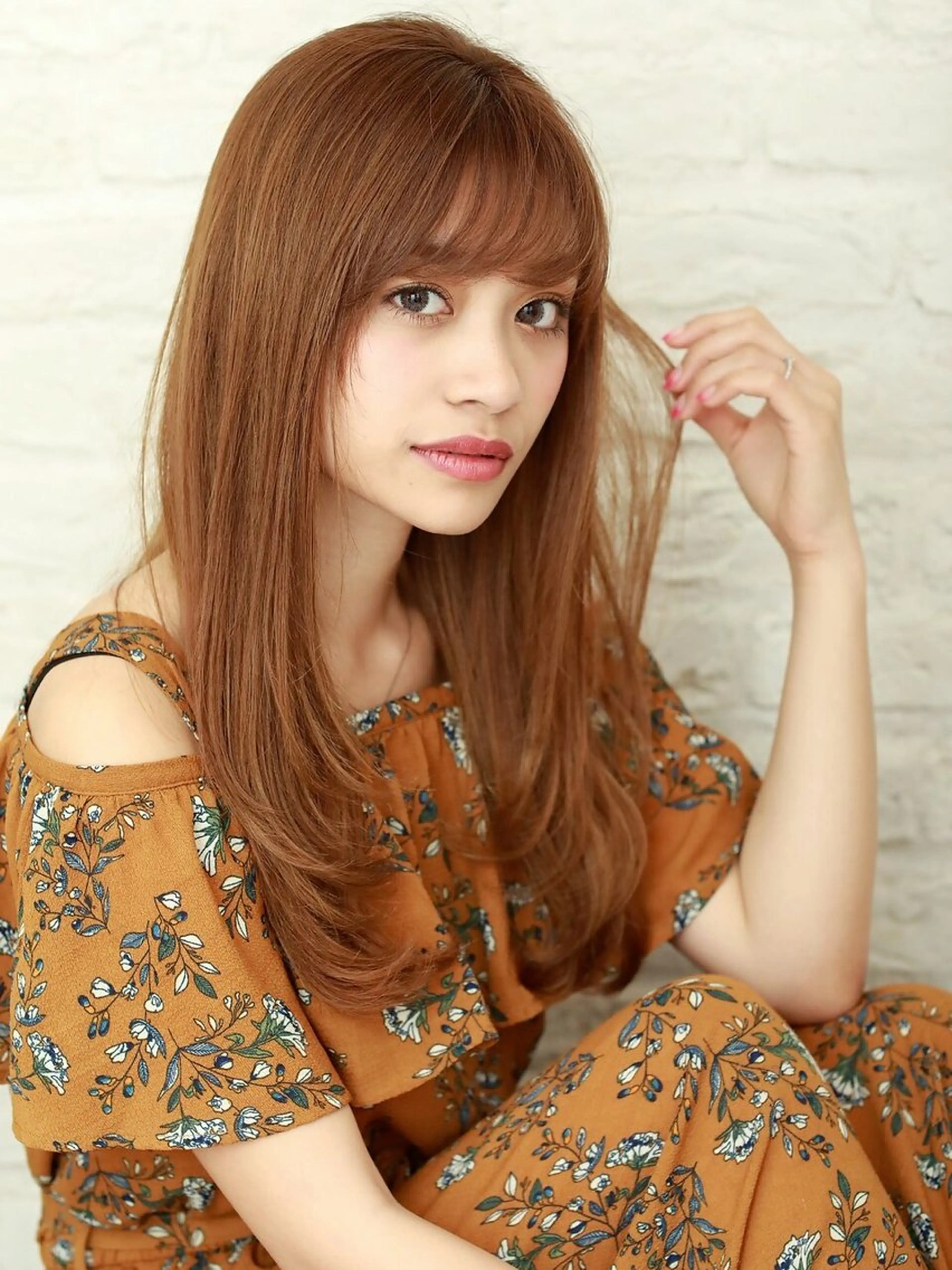 セミロング カラー カット 縮毛矯正 トリートメント 吉祥寺 似合 わせcut/kanaのヘアスタイル