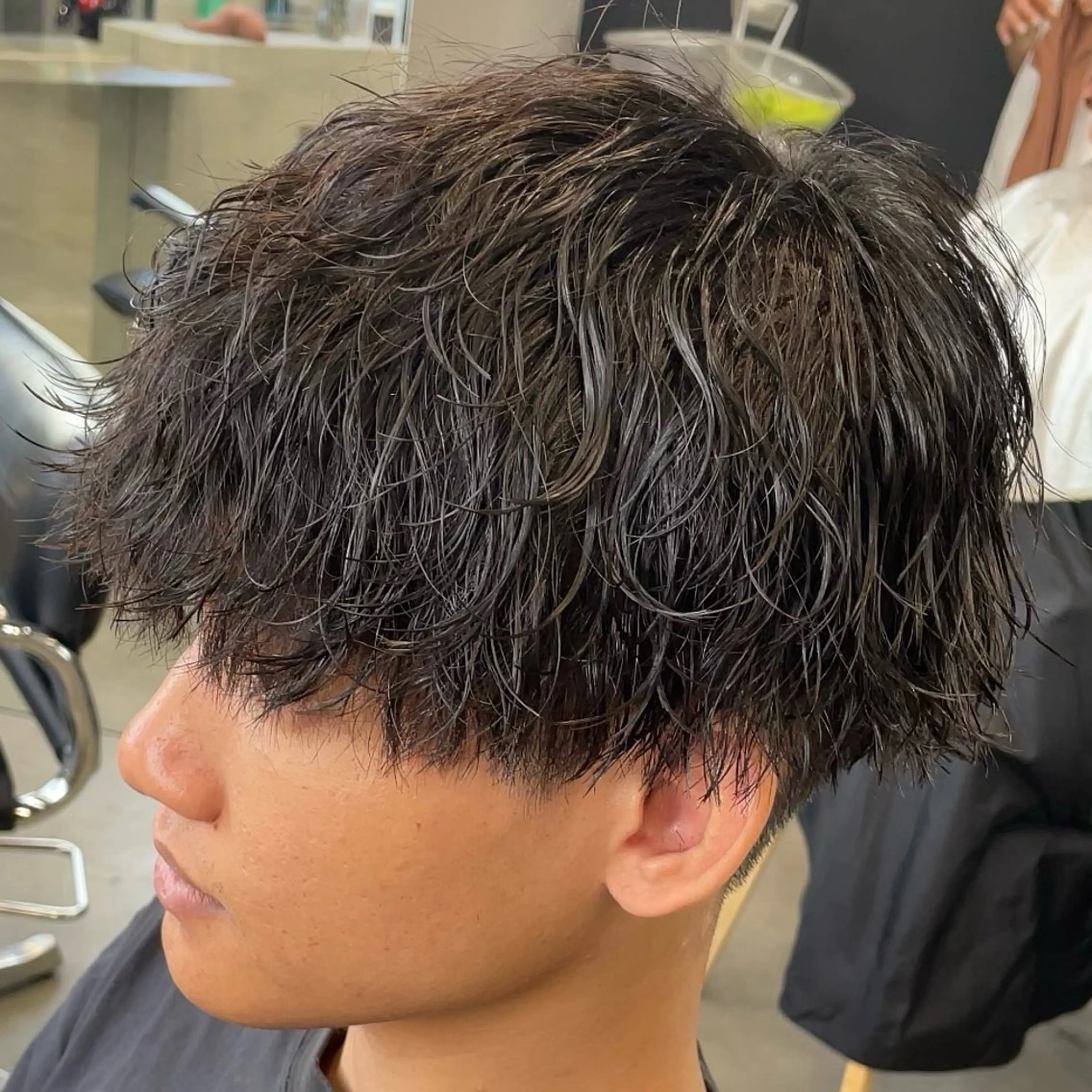 ミディアム パーマ ヘアアレンジ メンズ fifth 石川 凪のヘアスタイル